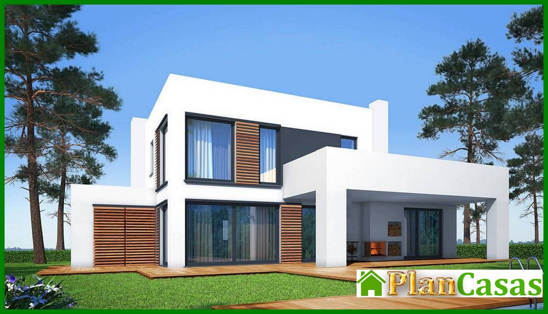 Two-storey house with bedroom apartments on the first and second floor house plan