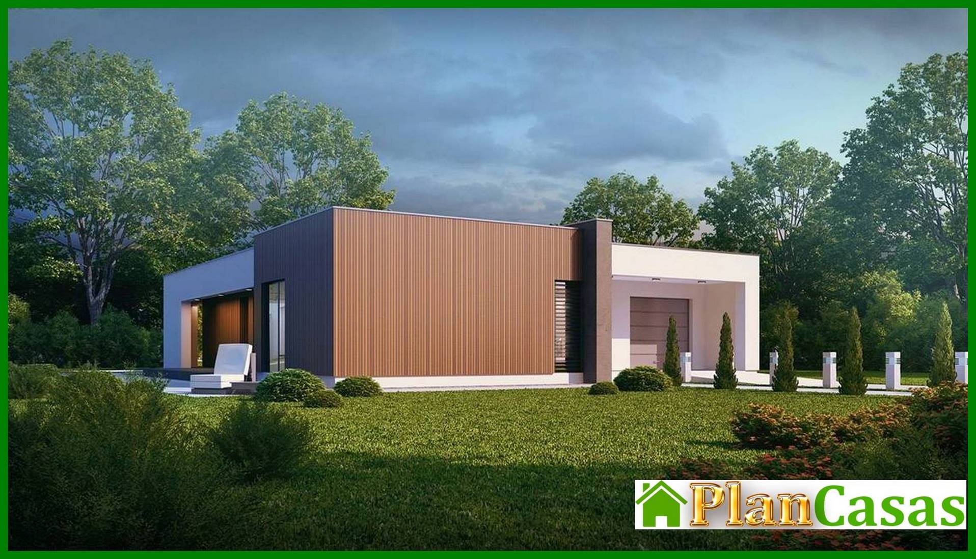 Visualization gallery - The project of a modern one-story house with a fashionable interior