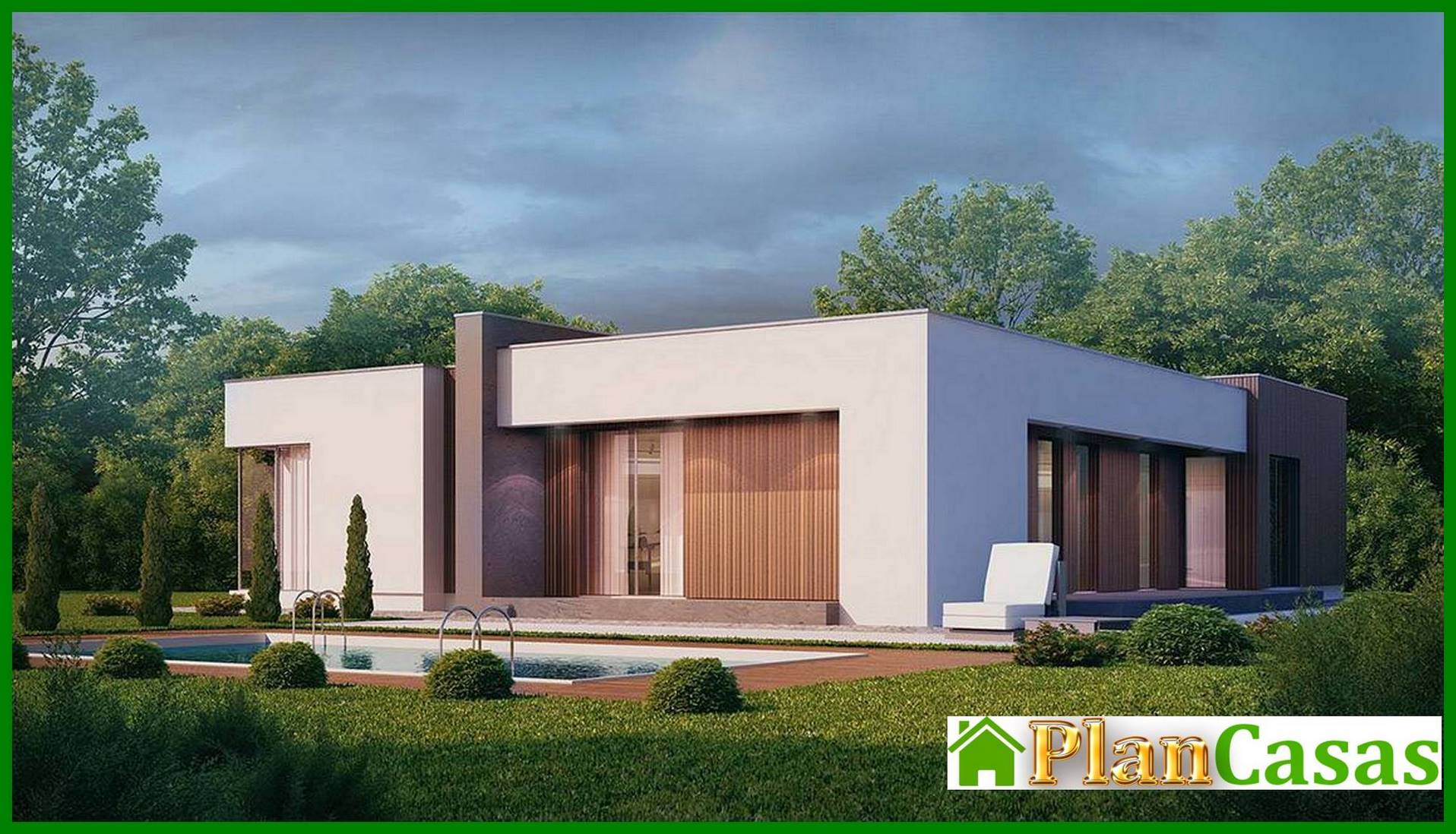 The project of a modern one-story house with a fashionable interior house plan