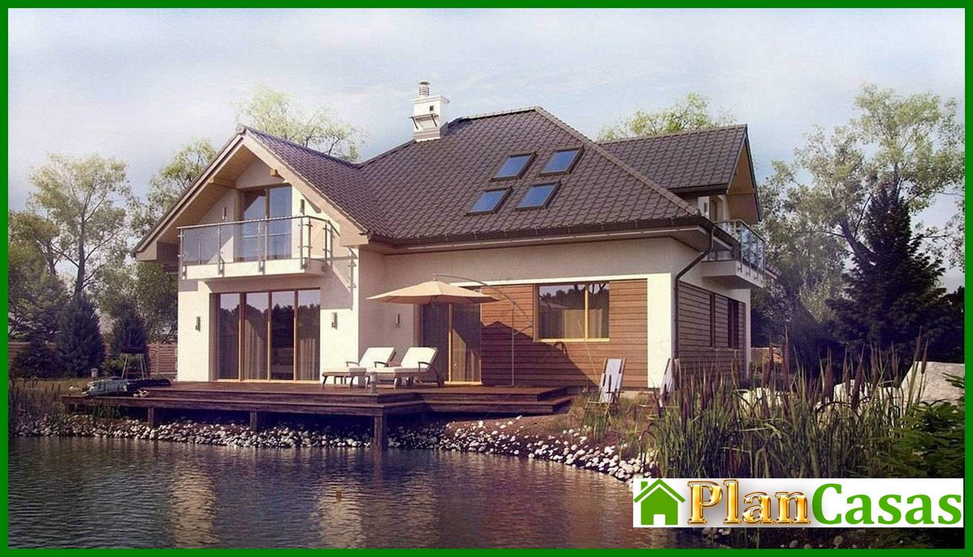 Visualization gallery - The project of a spacious house with a garage for two cars