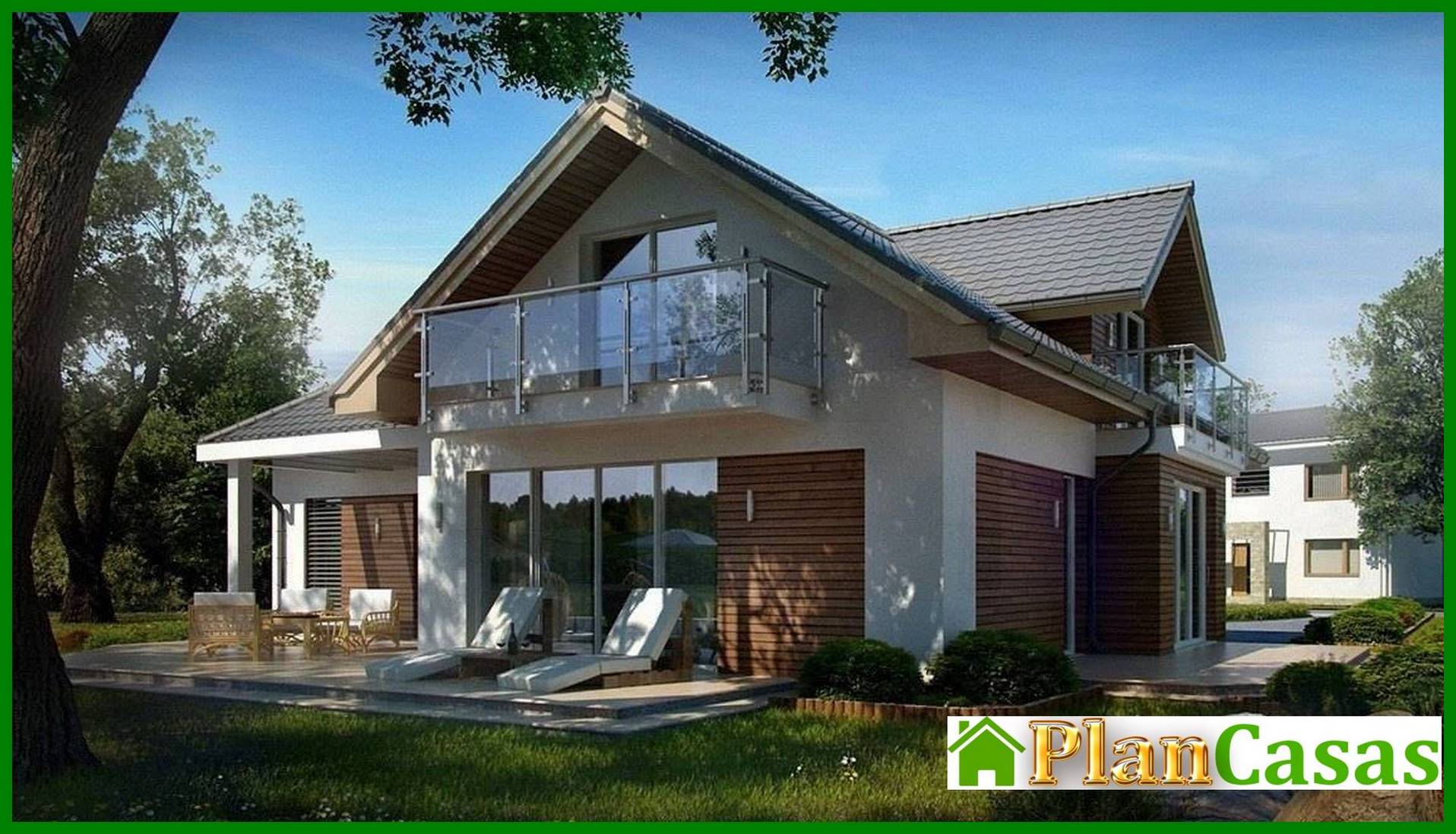 Visualization gallery - The project of a classic house with a garage and a beautiful attic