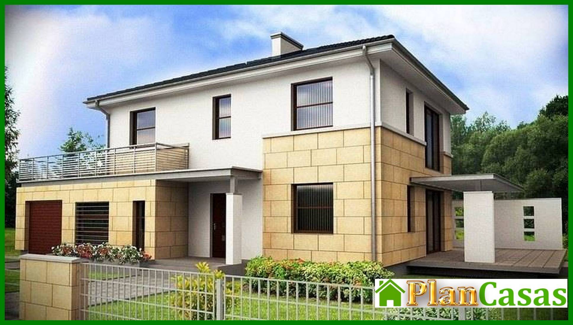 Visualization gallery - The project of a modern two-story house of simple construction