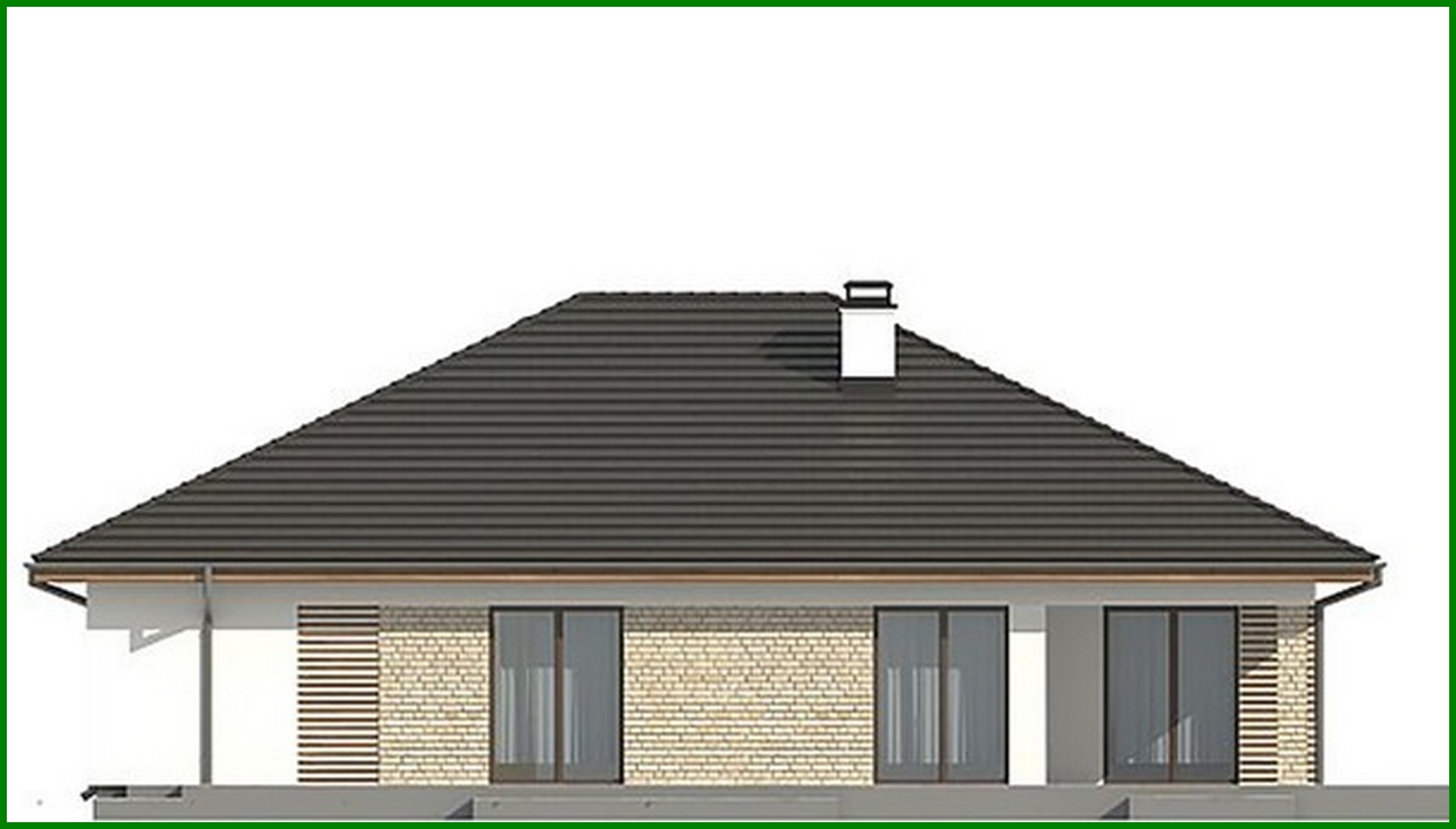 Visualization gallery - One-storey house project with a terrace