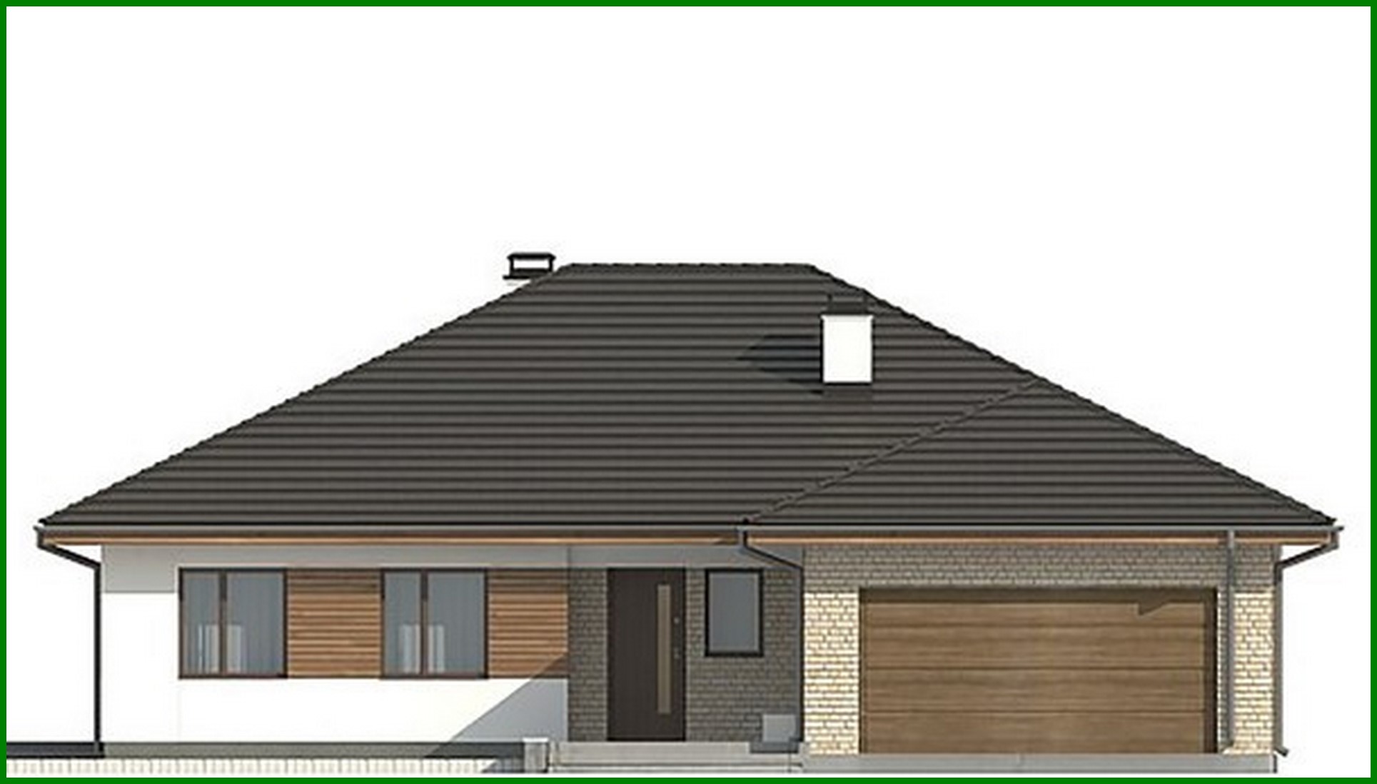 Visualization gallery - One-storey house project with a terrace