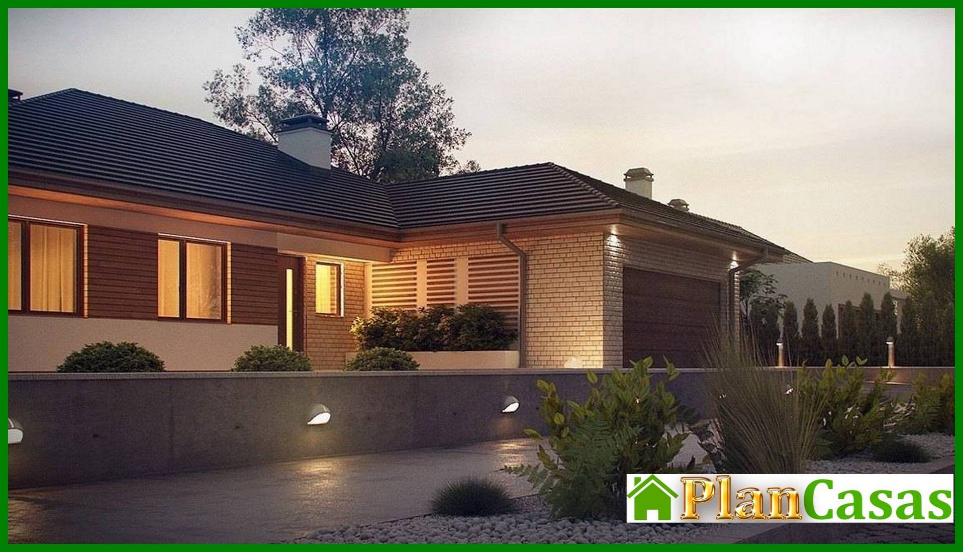 Visualization gallery - One-storey house project with a terrace