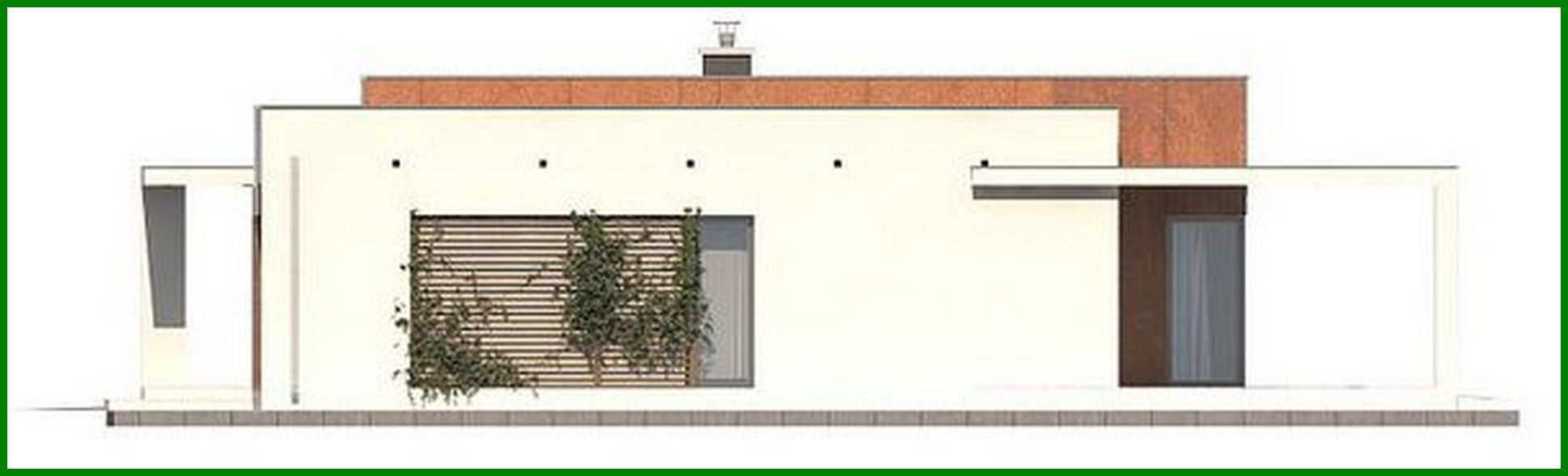 Visualization gallery - Project of a modern house with a flat roof and a garage for two cars