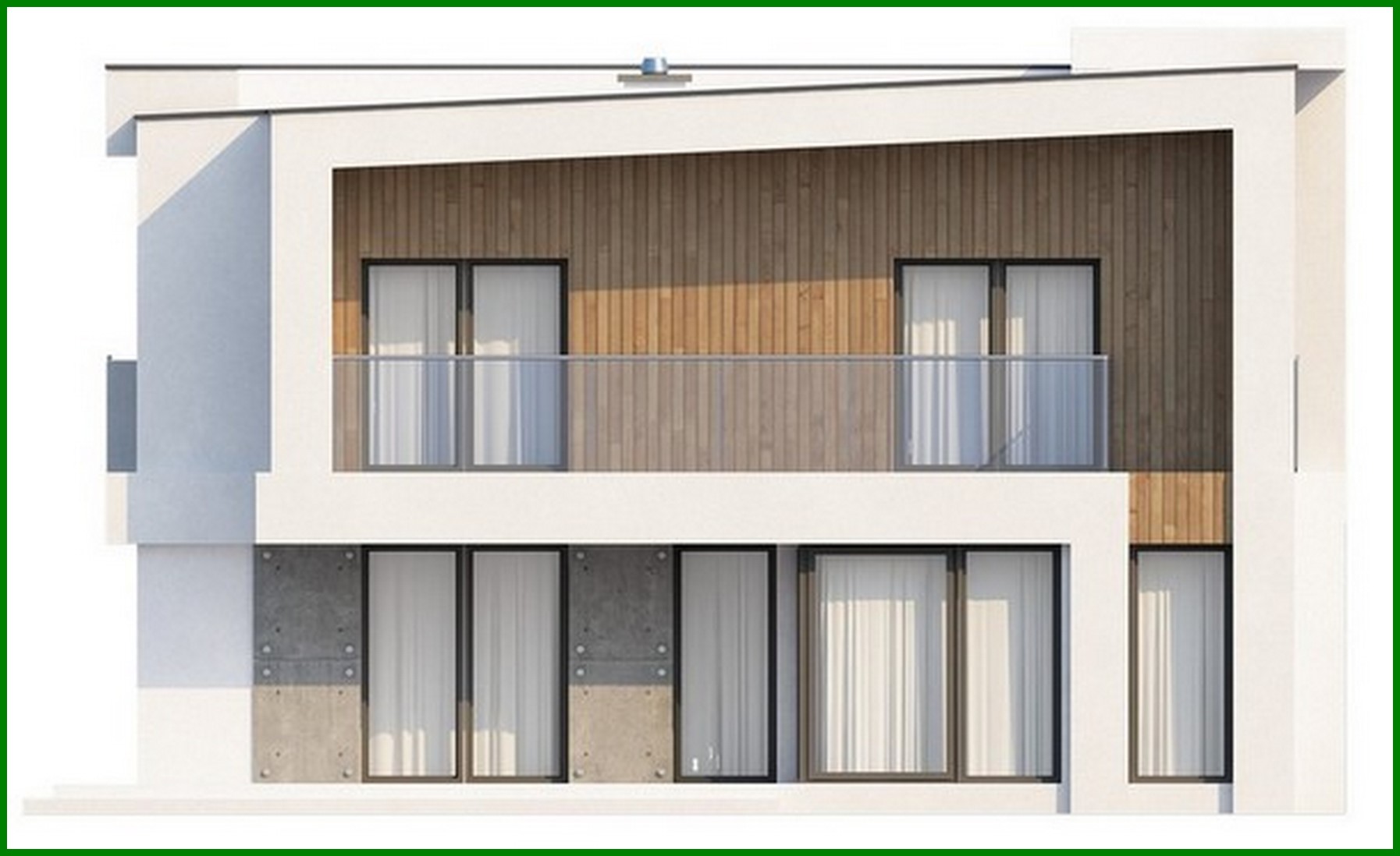 Visualization gallery - Project of a cottage with an office and a garage