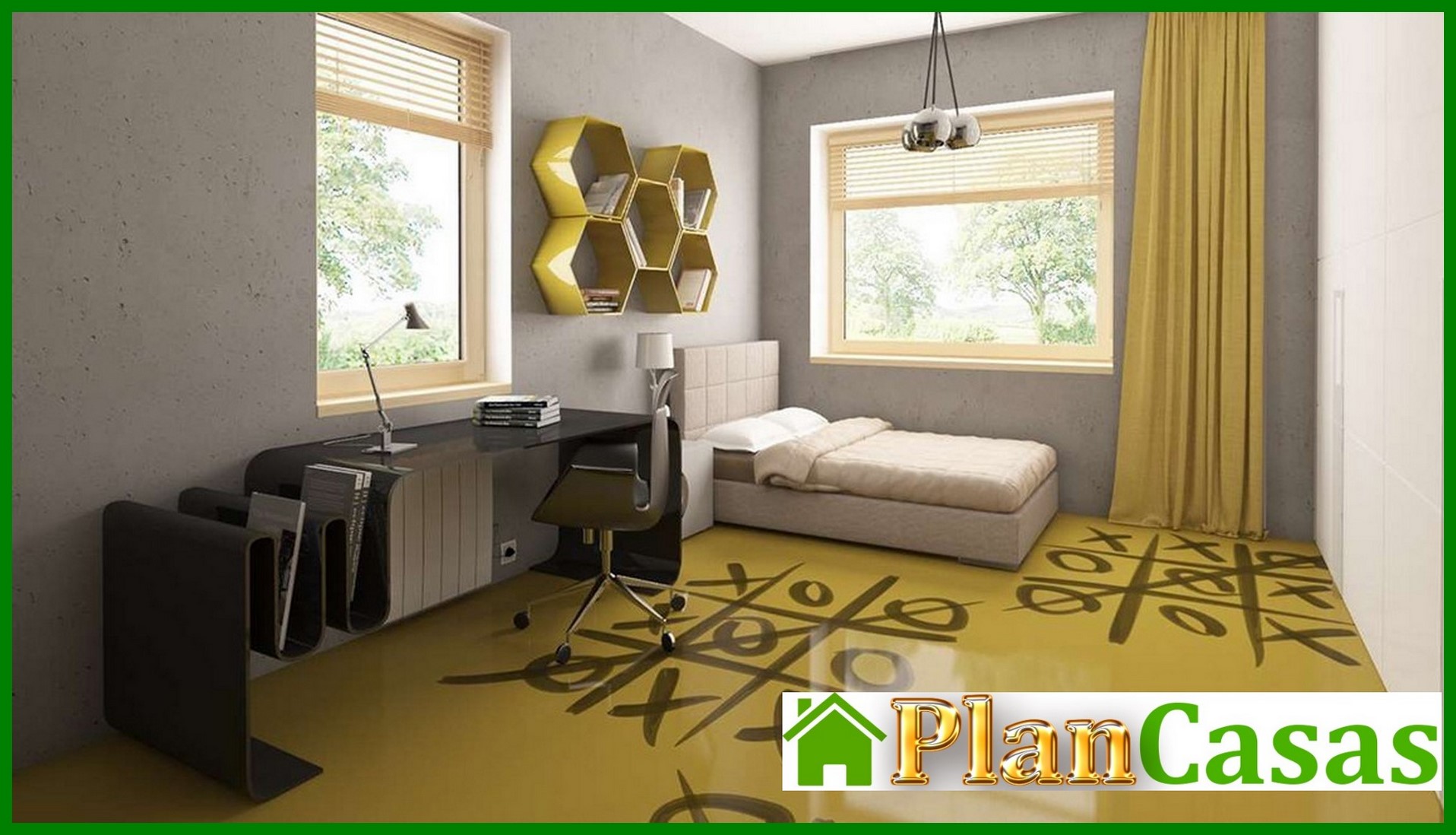 Visualization gallery - The project of a one-story cottage with a garage for two cars