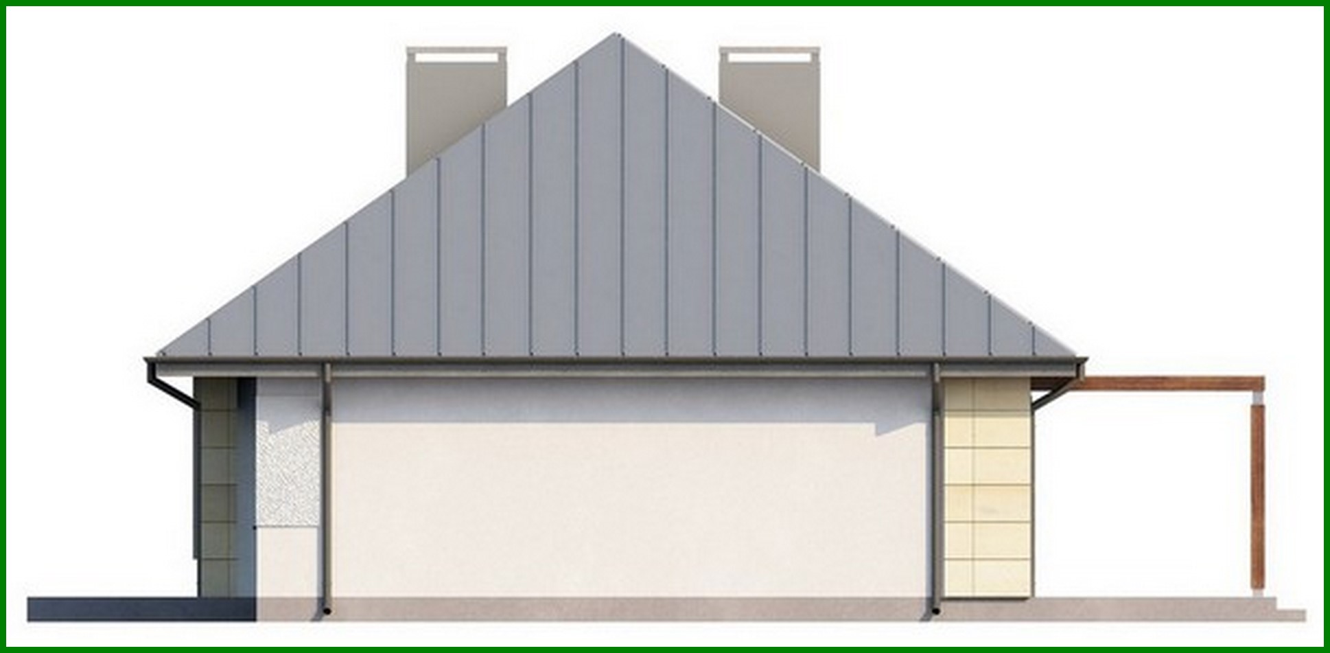 Visualization gallery - The project of a one-story classic cottage