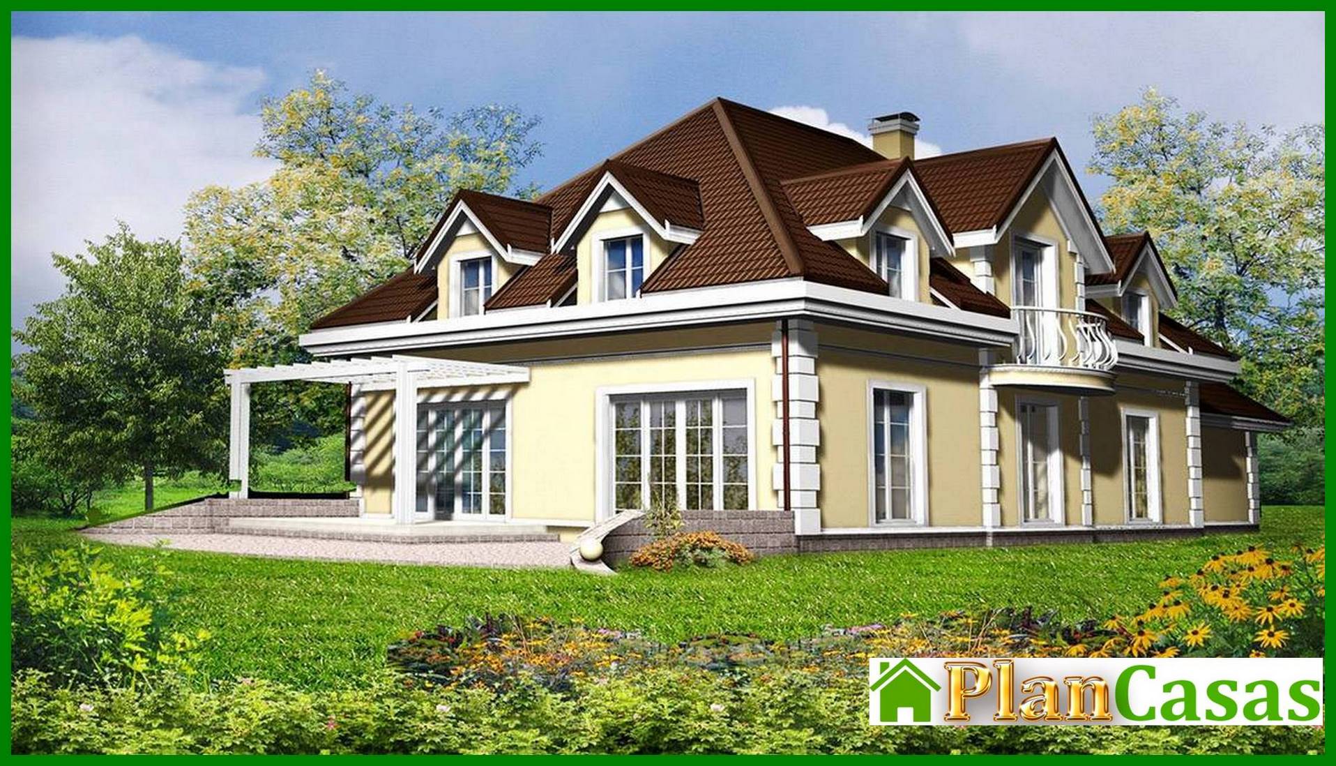 Visualization gallery - Project of a mansion with a garage for two cars