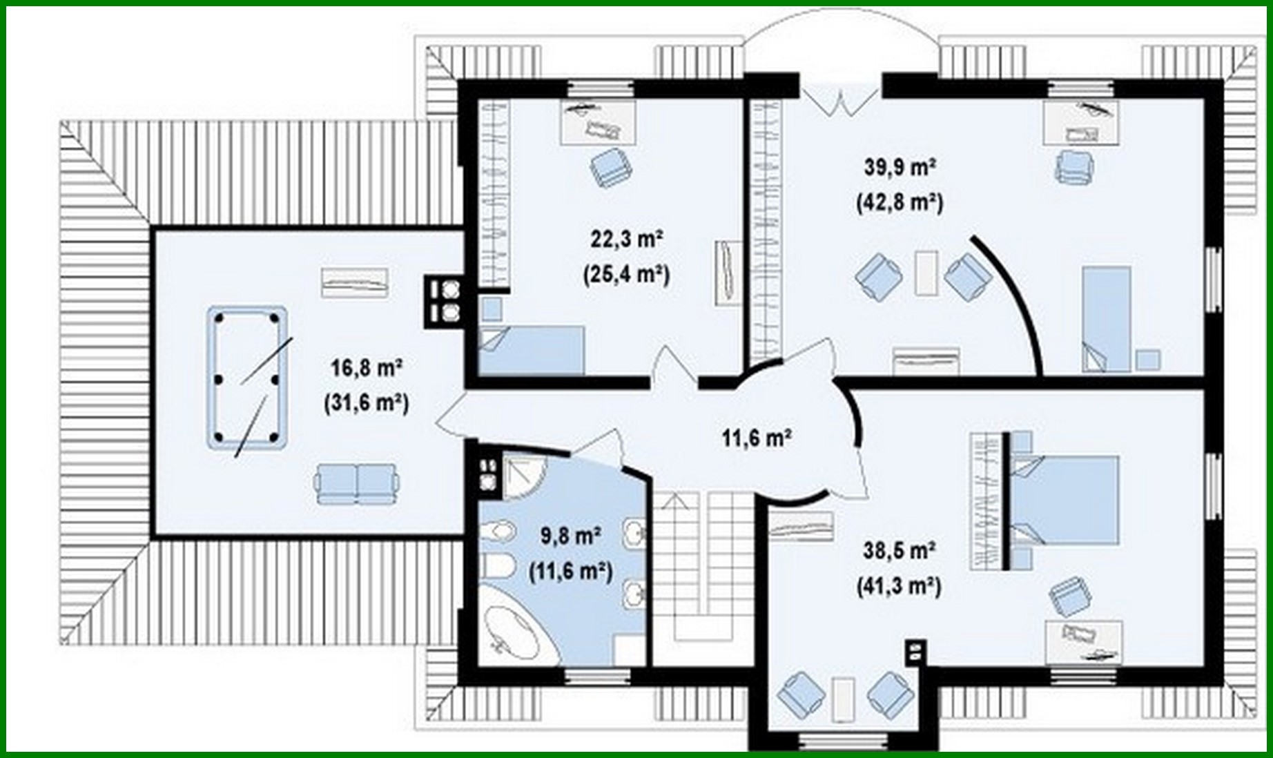 Visualization gallery - Project of a mansion with a garage for two cars