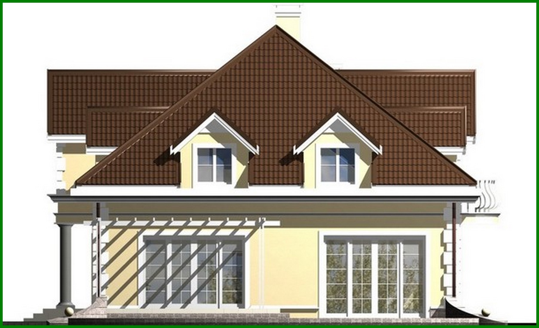 Visualization gallery - Project of a mansion with a garage for two cars