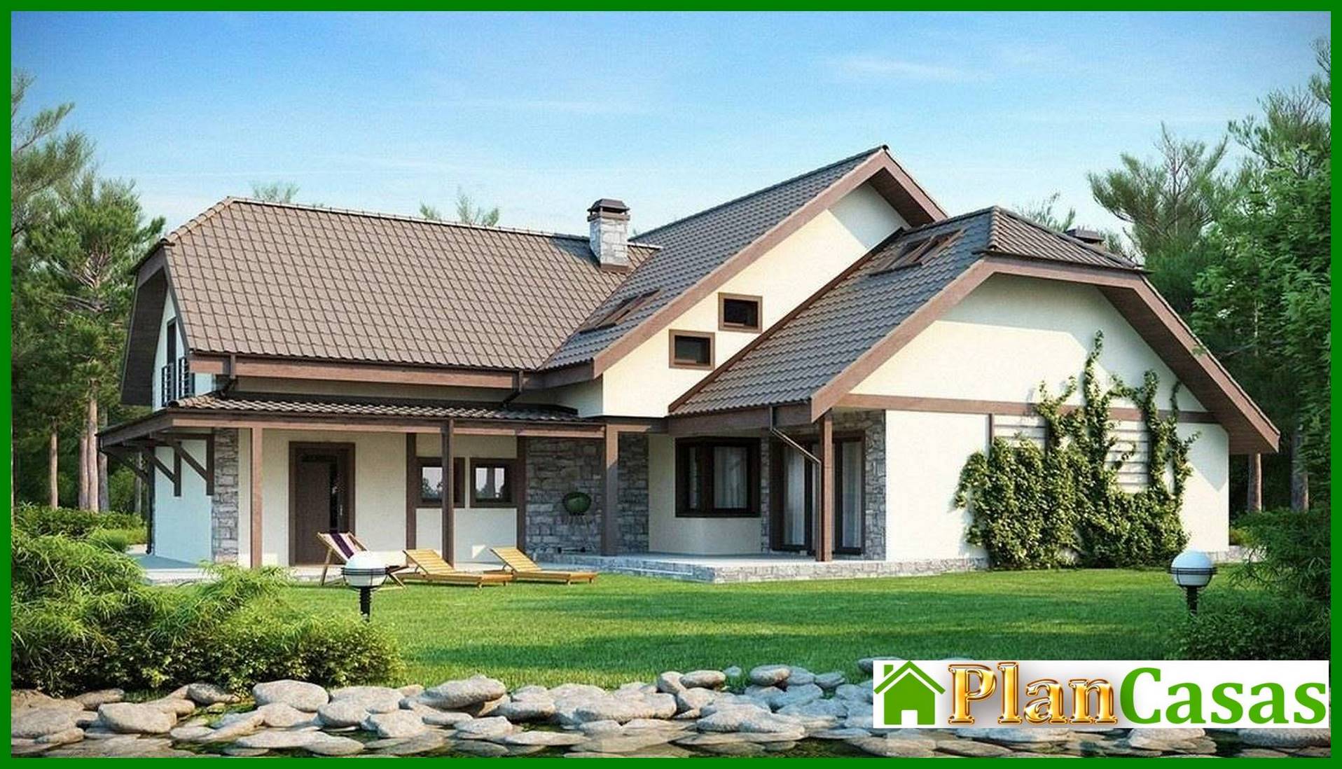 Visualization gallery - The project of an elite mansion with a garage for two cars