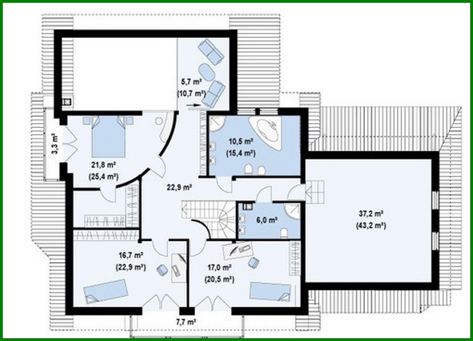 Visualization gallery - The project of an elite mansion with a garage for two cars