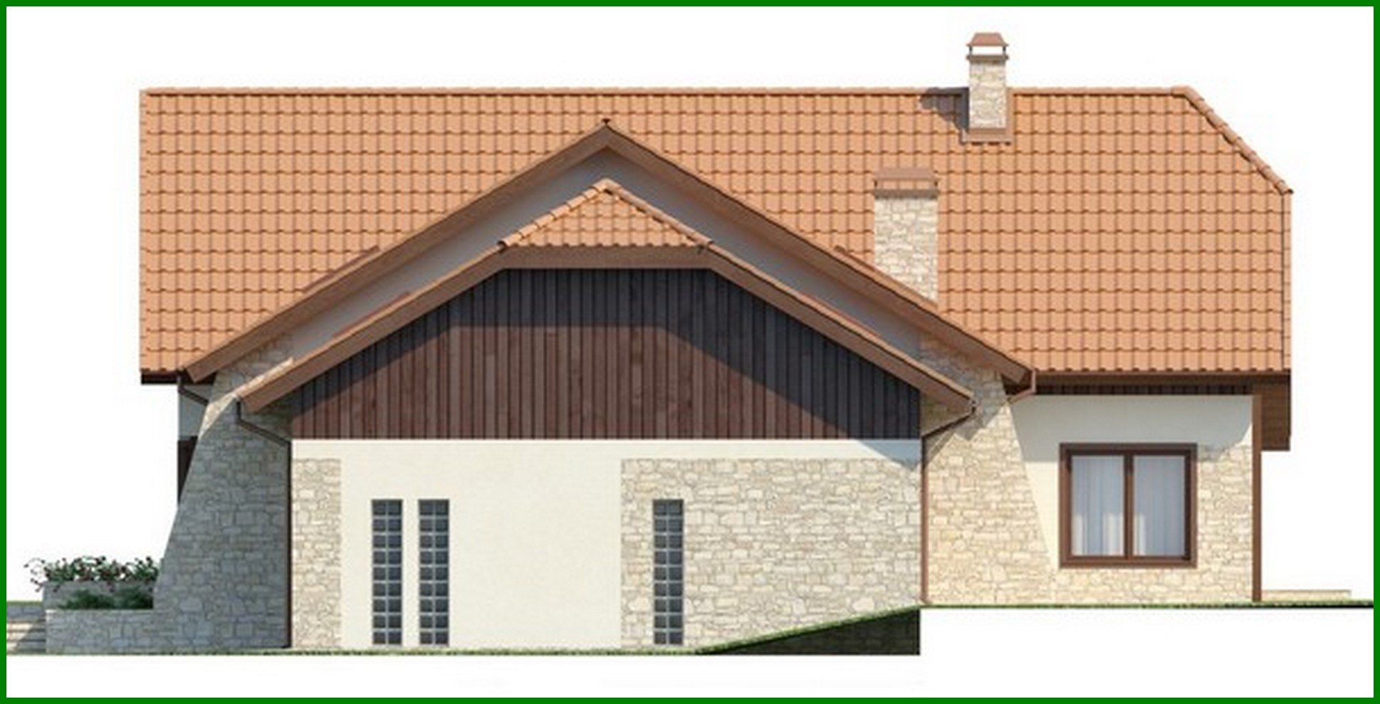 Visualization gallery - Project of a mansion with a garage for 2 cars