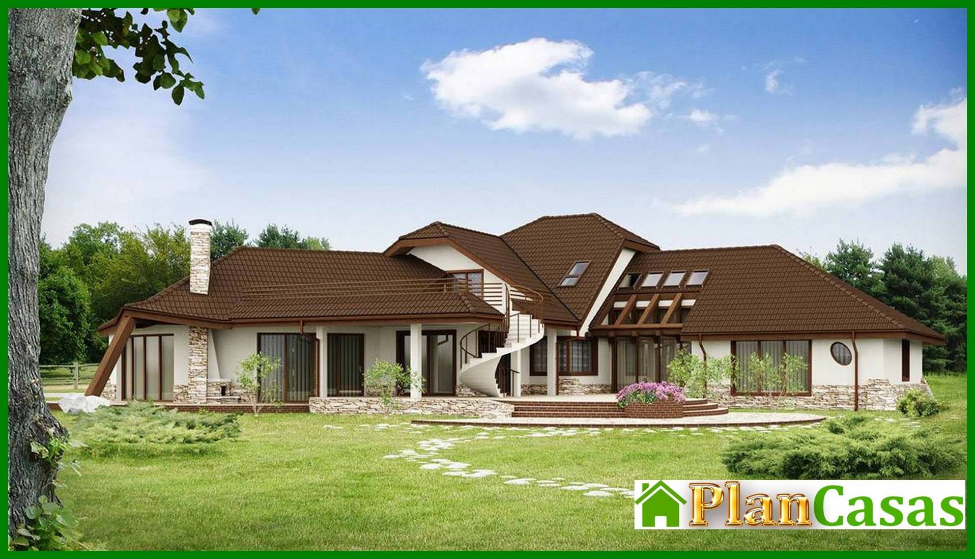 Visualization gallery - The project of a comfortable classic mansion with a garage for two cars