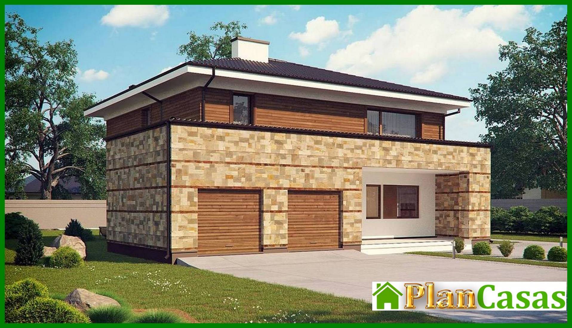 Visualization gallery - The project of a spacious two-story house with a sauna