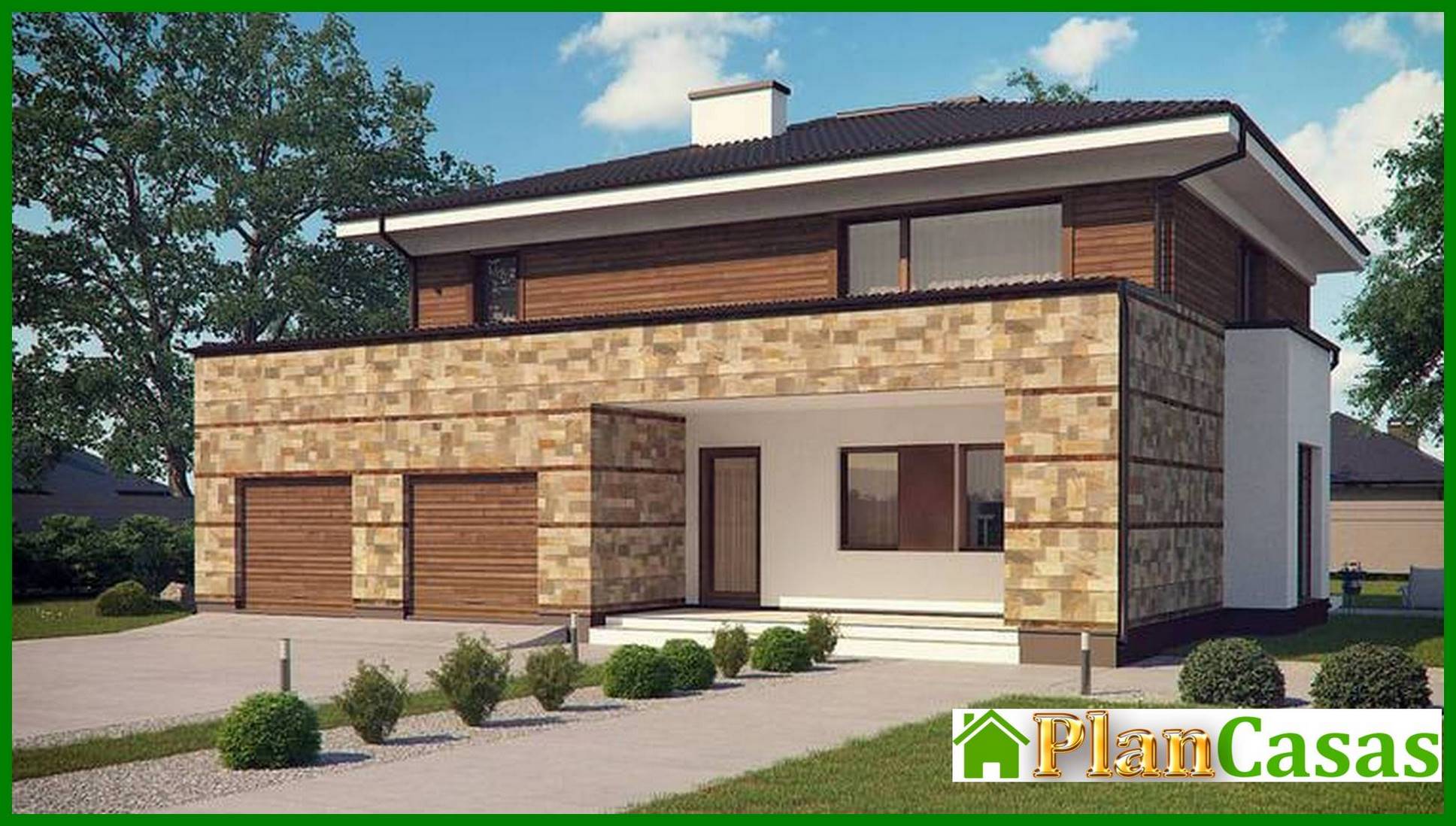 Visualization gallery - The project of a spacious two-story house with a sauna