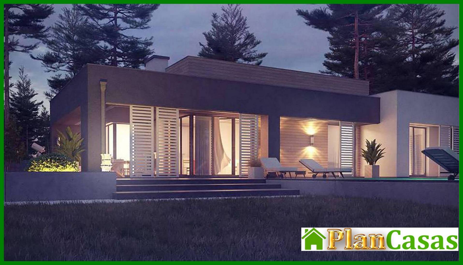 Visualization gallery - The project of a modern comfortable one-story house