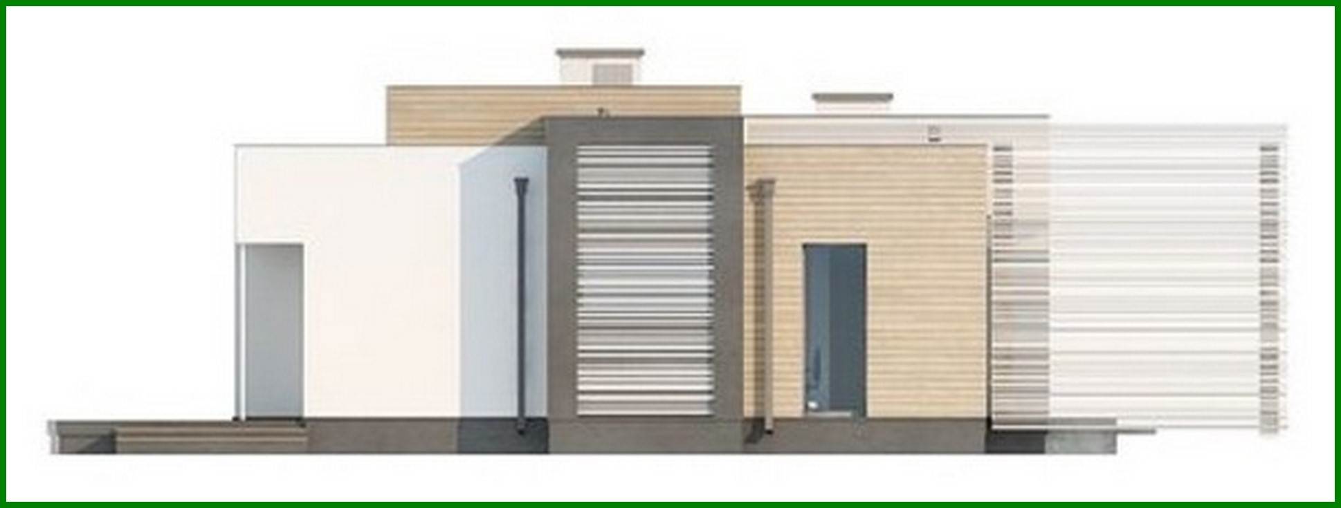 Visualization gallery - The project of a modern comfortable one-story house