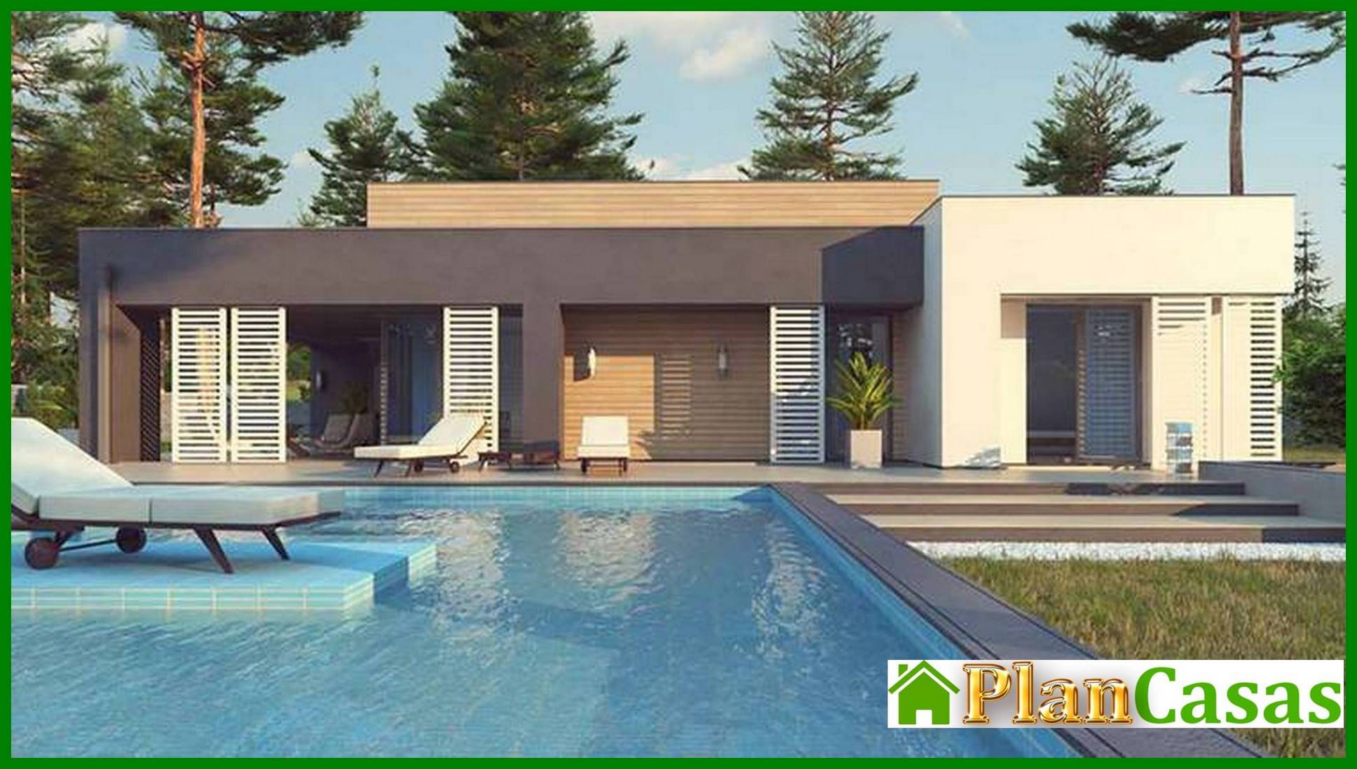 Visualization gallery - The project of a modern comfortable one-story house