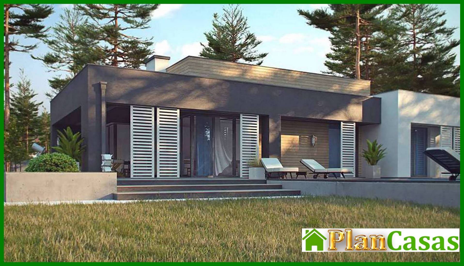 Visualization gallery - The project of a modern comfortable one-story house