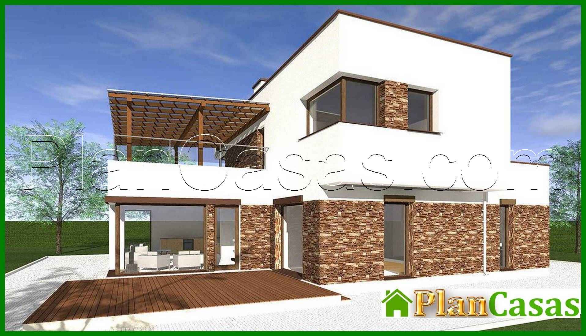 Project of a chic house with three huge bedrooms house plan