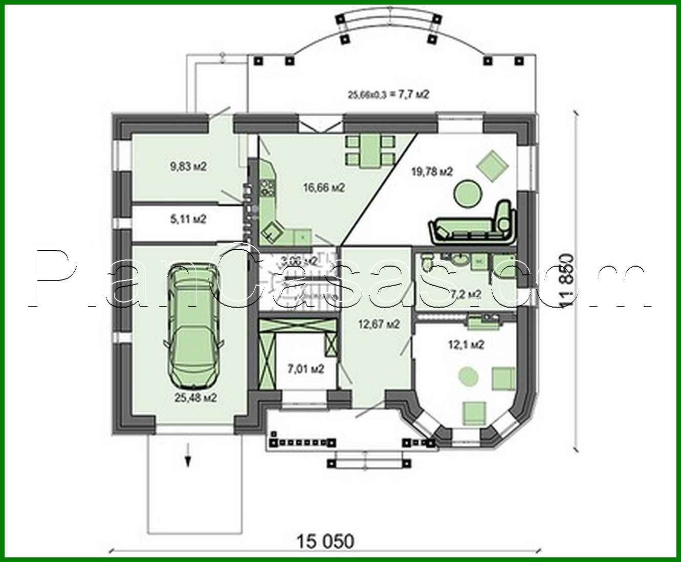 Visualization gallery - Original project of a delightful two-story apartment building with bay window