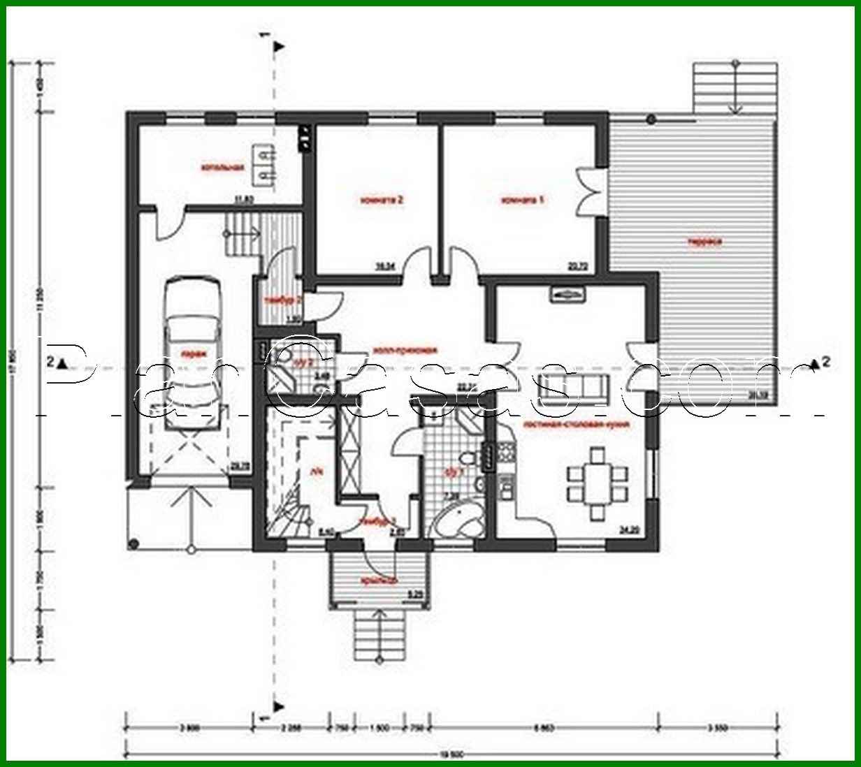 Visualization gallery - Architectural project of a country mansion with a terrace