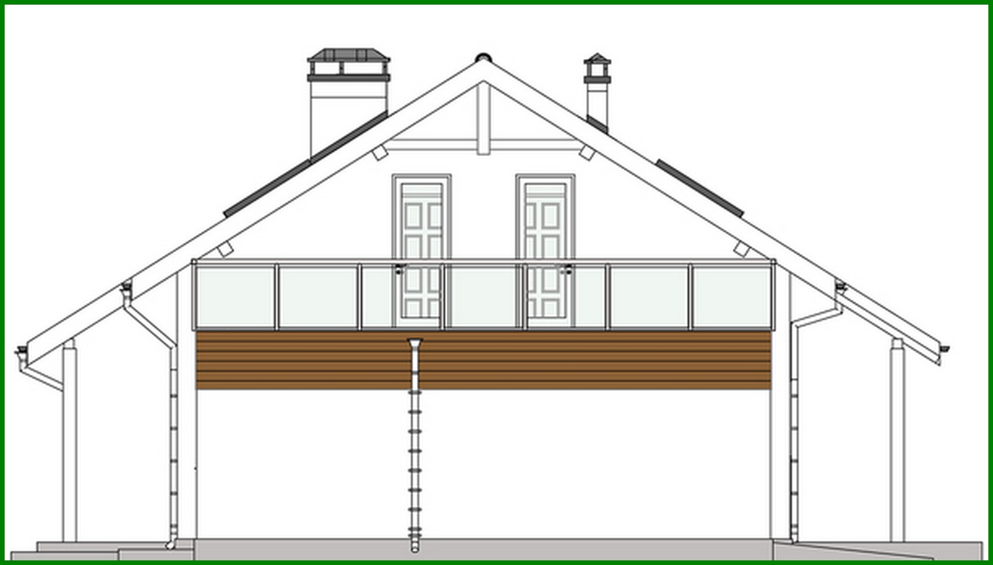 Visualization gallery - Two-storey beautiful cottage with a unique layout