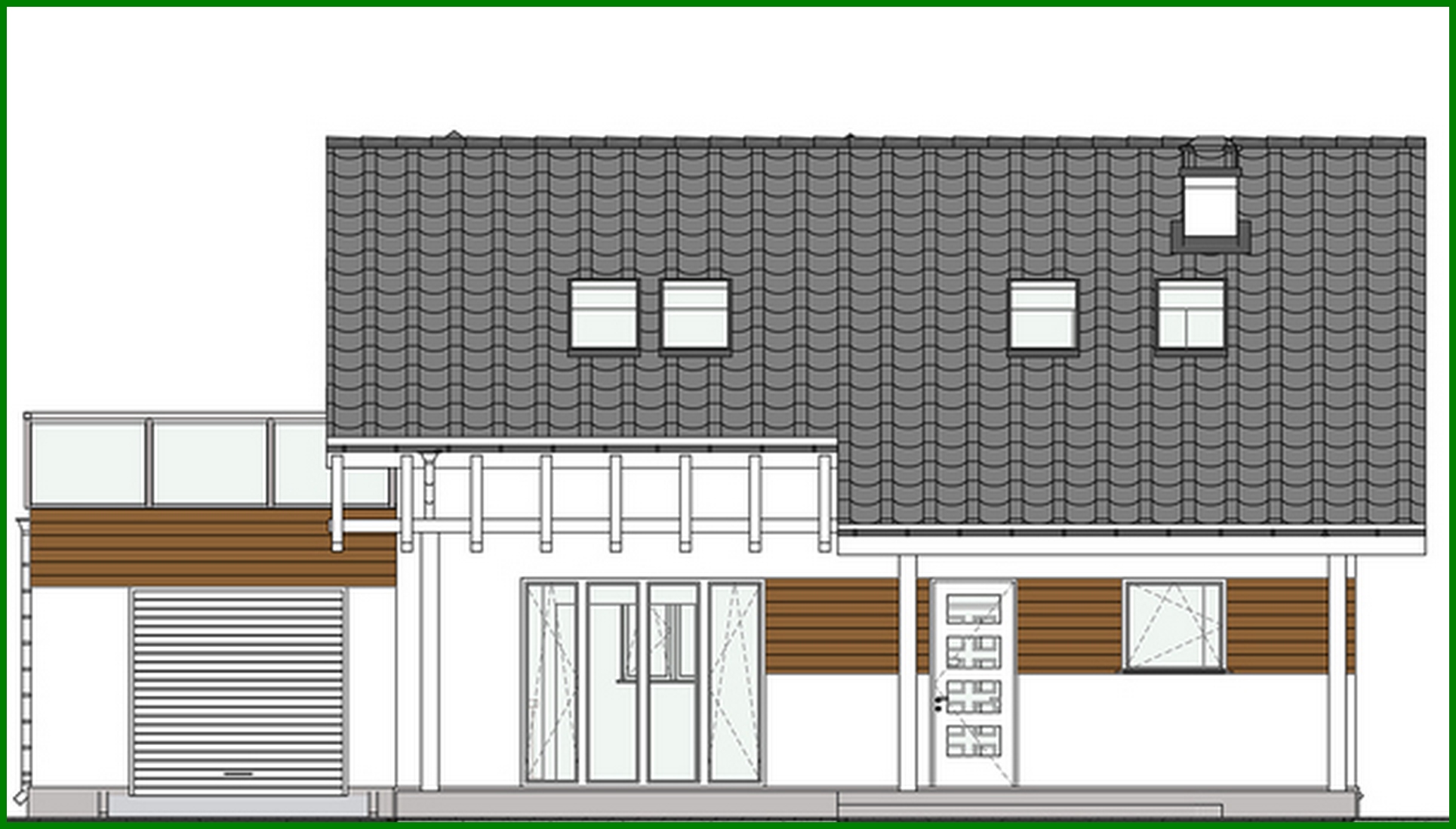 Visualization gallery - Two-storey beautiful cottage with a unique layout