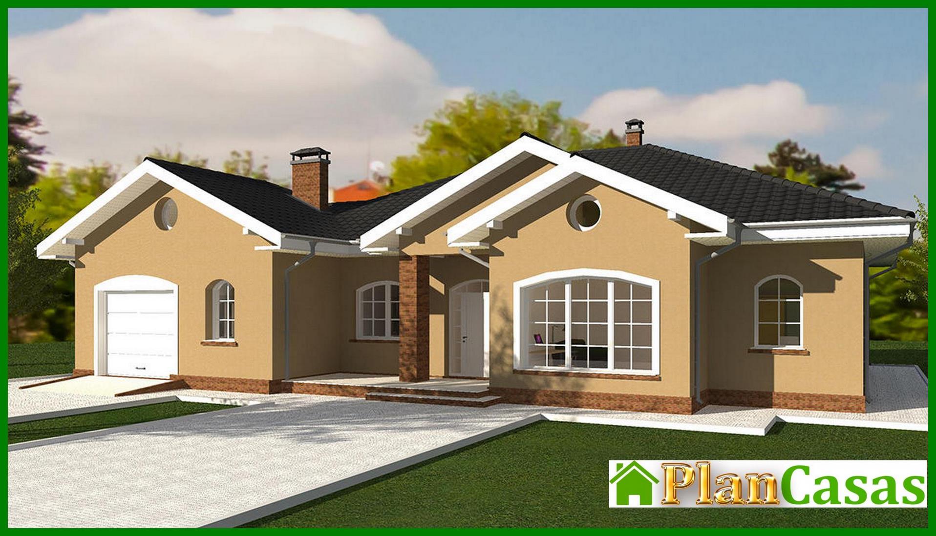 The Plan for building a one-story country house house plan