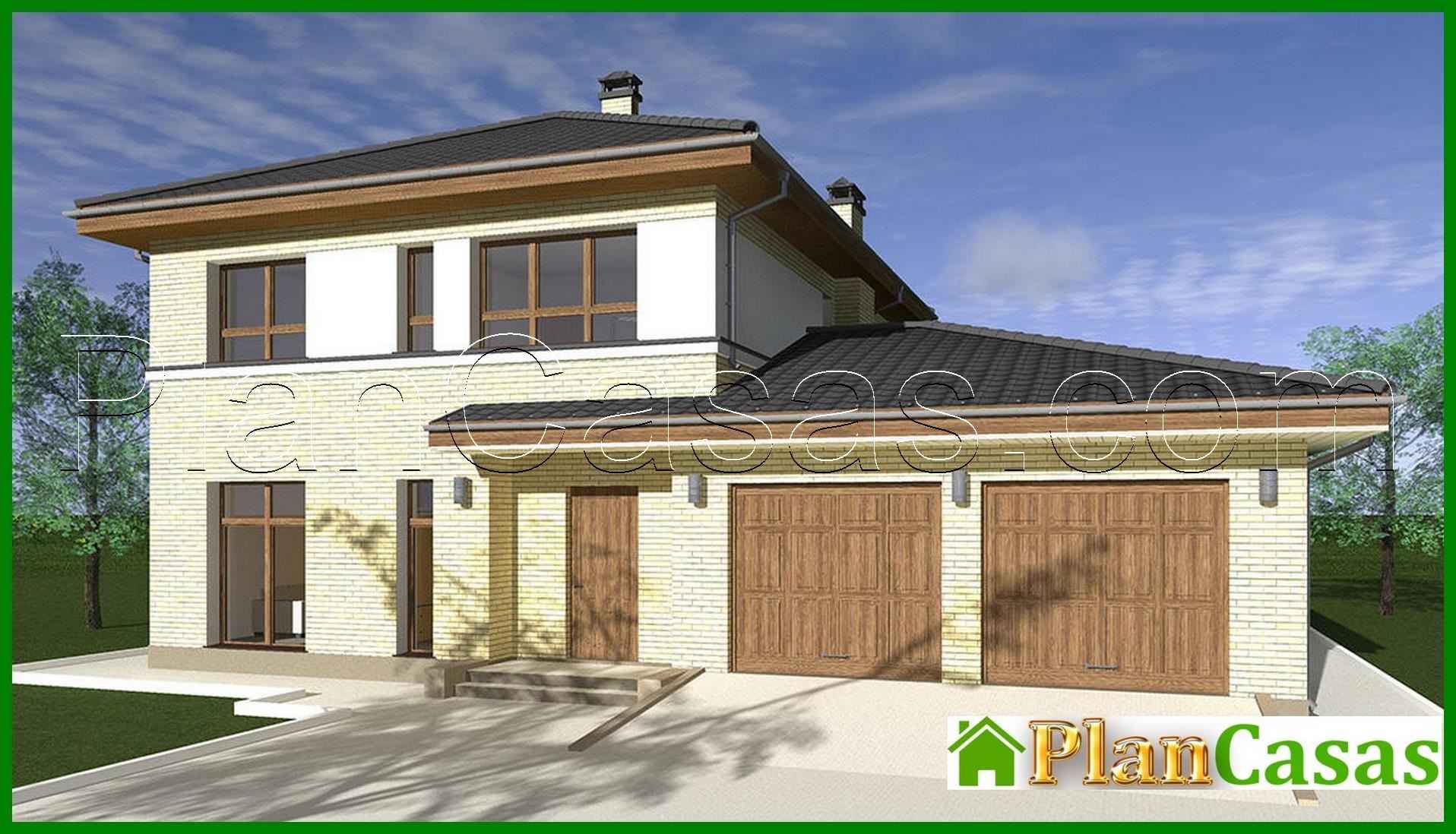 The project of a two-story house with a luxury garage house plan
