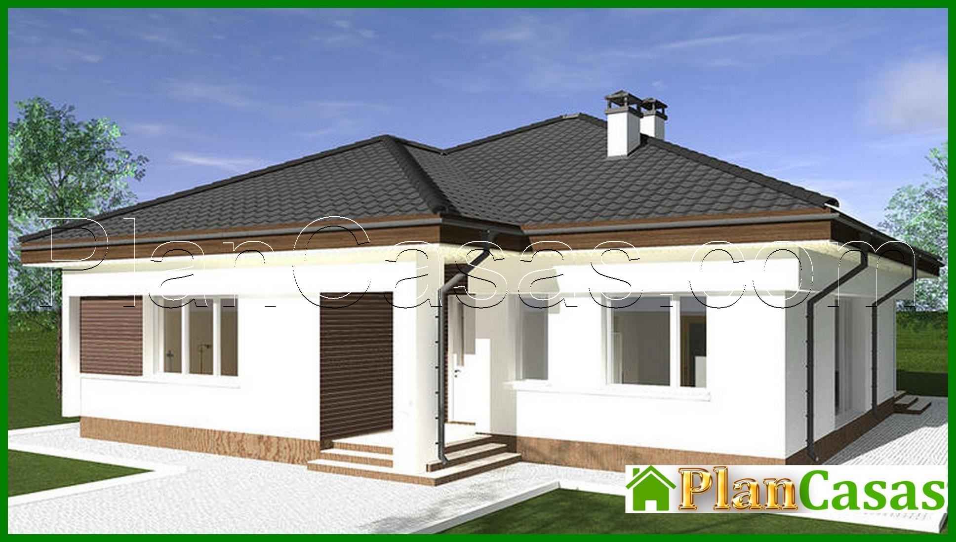 Visualization gallery - Project of compact one-story housing for 4 bedrooms