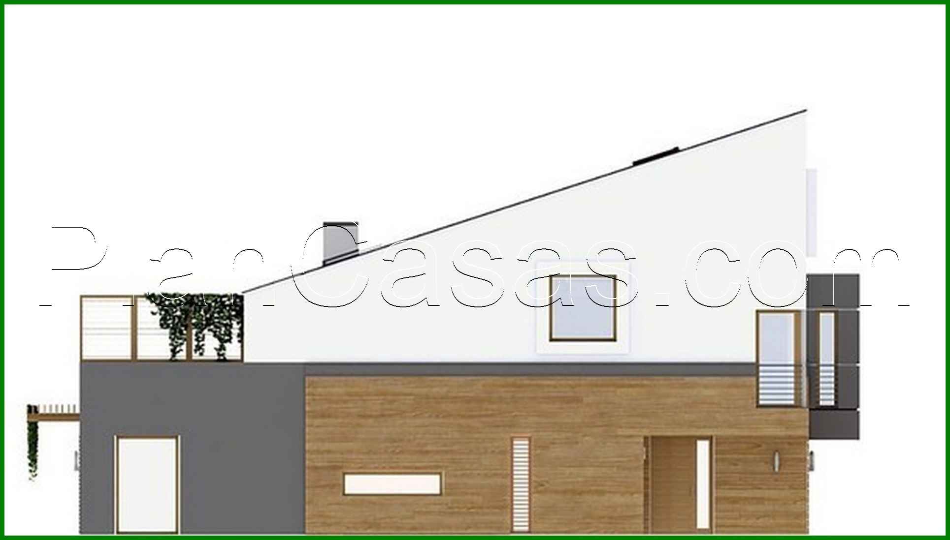 Visualization gallery - Modern stylish two-family house with spacious balconies on the second floor