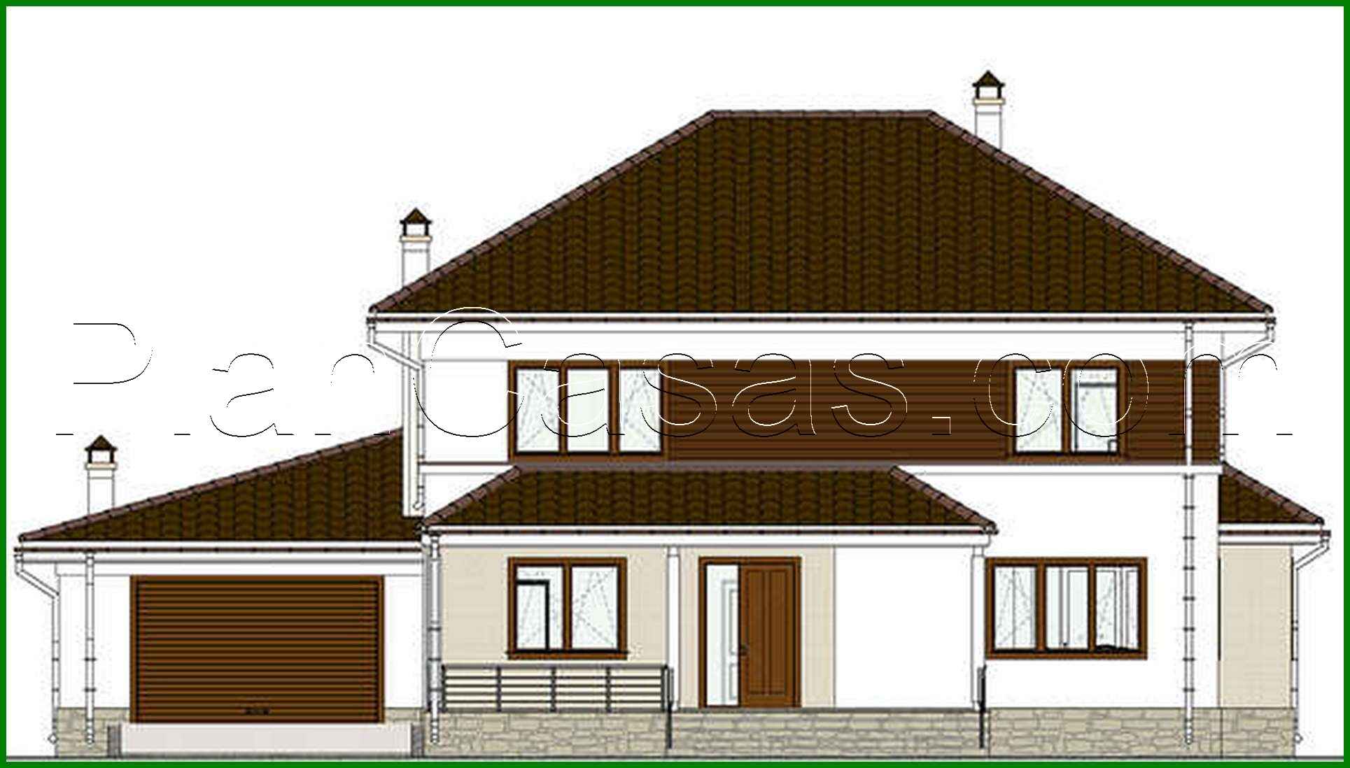 Visualization gallery - Plan of a huge cottage with a basement with a total area of 285 square meters
