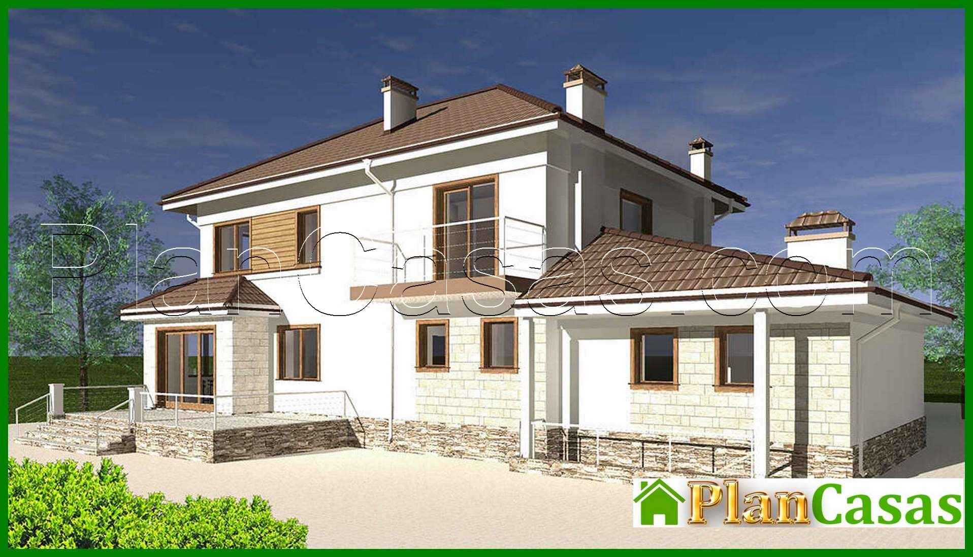 Visualization gallery - Plan of a huge cottage with a basement with a total area of 285 square meters