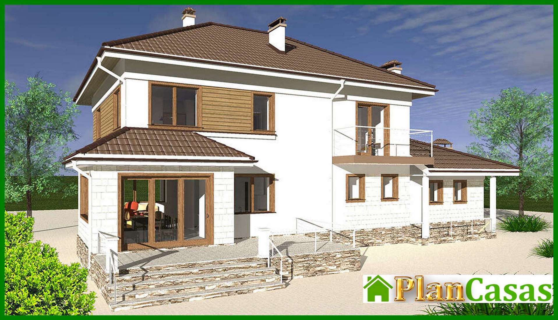 Visualization gallery - Plan of a huge cottage with a basement with a total area of 285 square meters