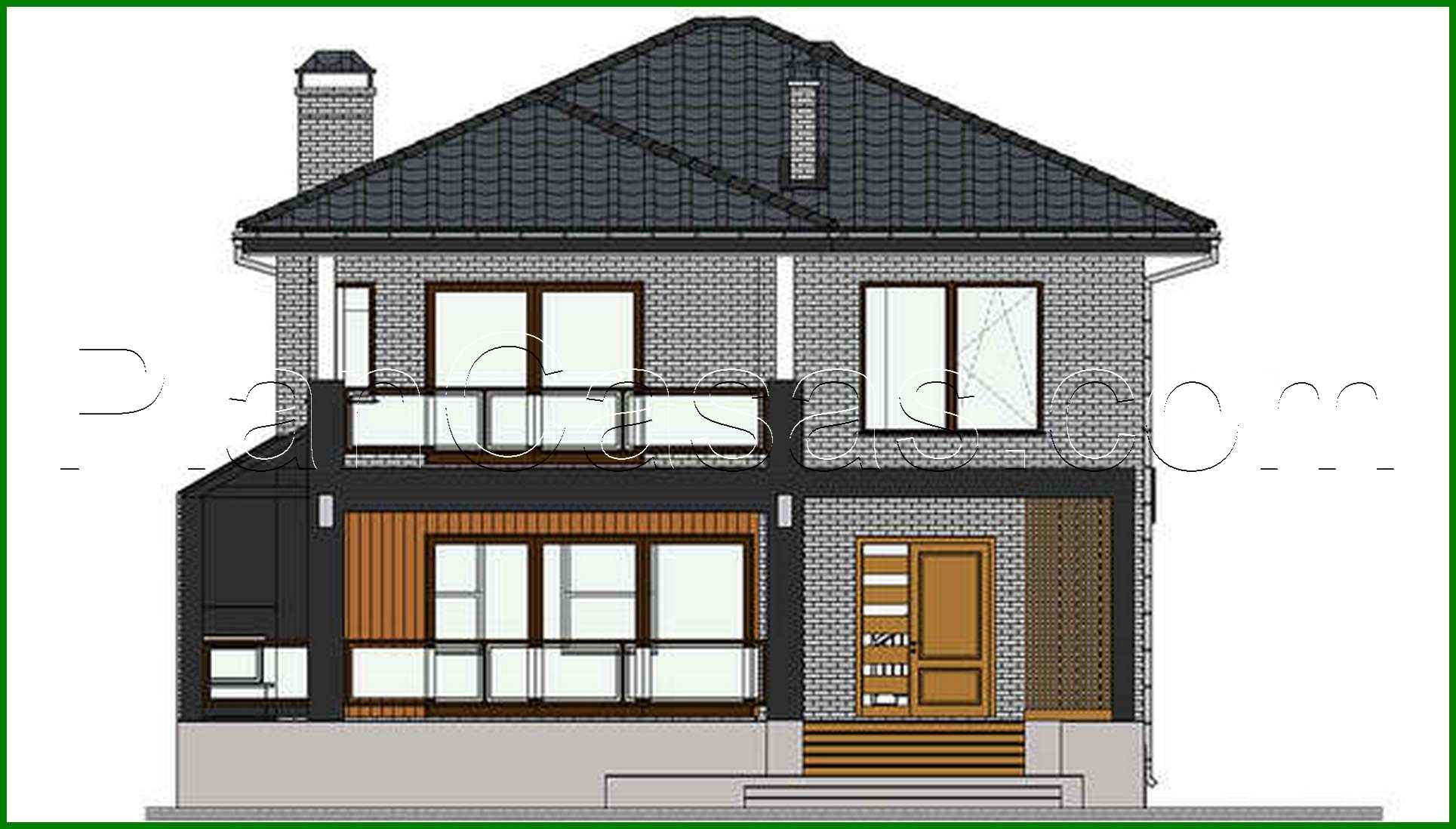 Visualization gallery - Two-story cottage with an underground garage