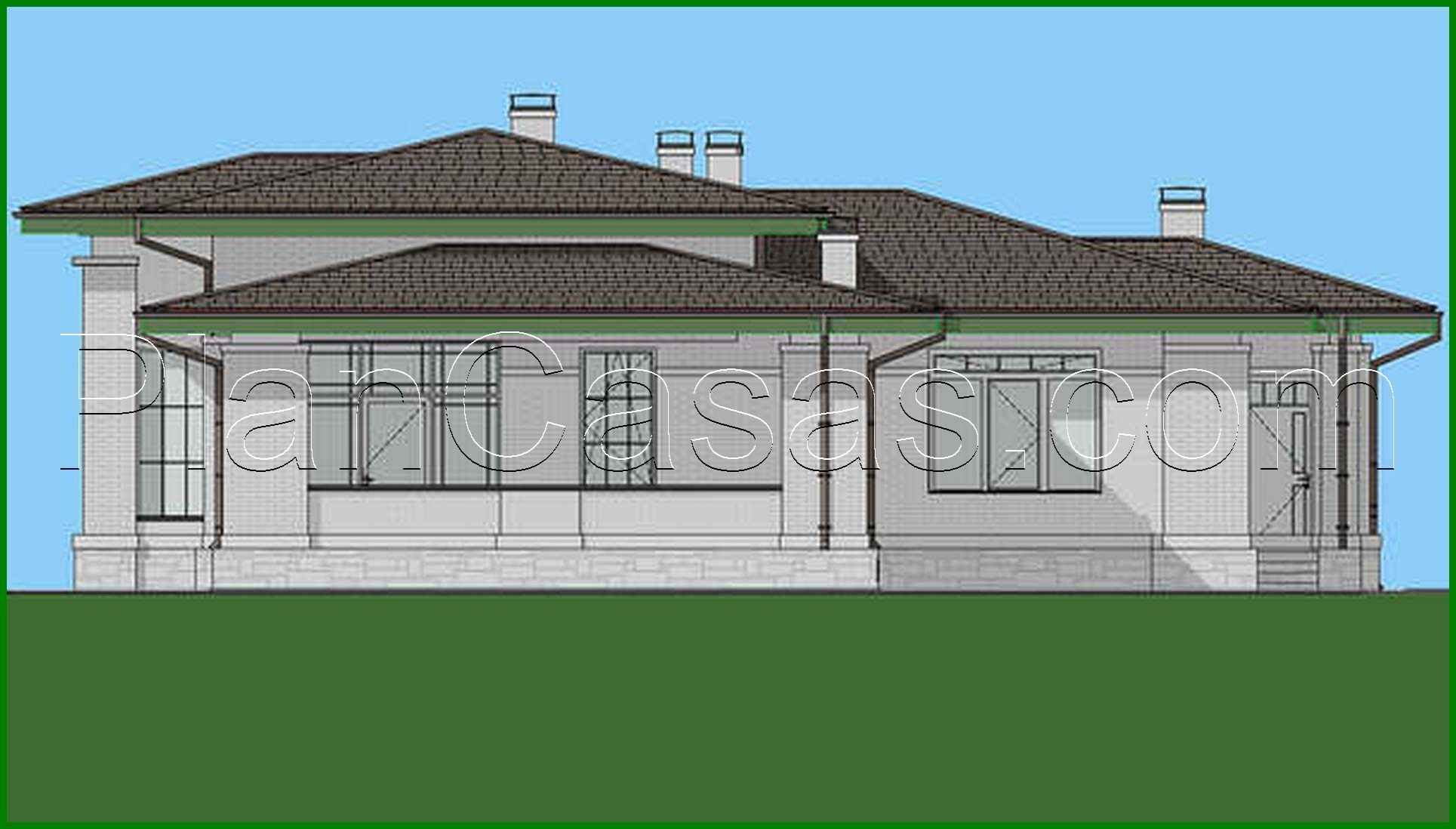 Visualization gallery - The project of a compact house with an area of 164 square meters. m with three private bedrooms