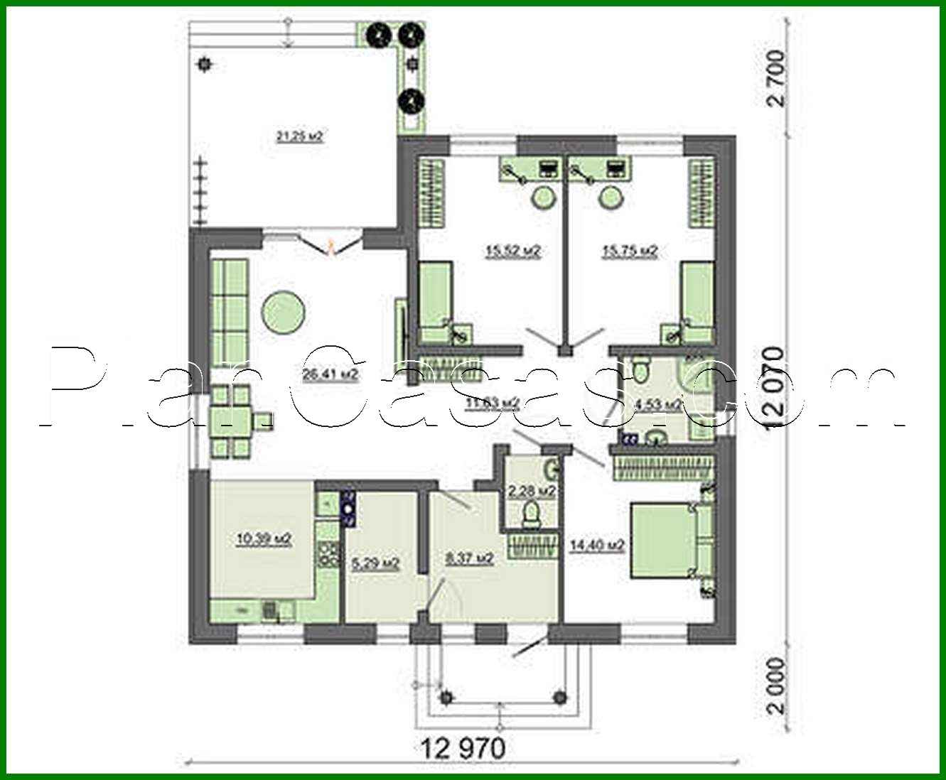 Visualization gallery - Small one-floor home project