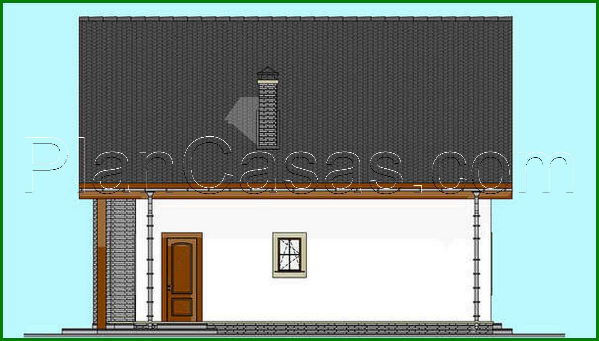 Galería de visualizaciones - Proyecto de una casa de campo de dos plantas de 135 m² con exterior colorido