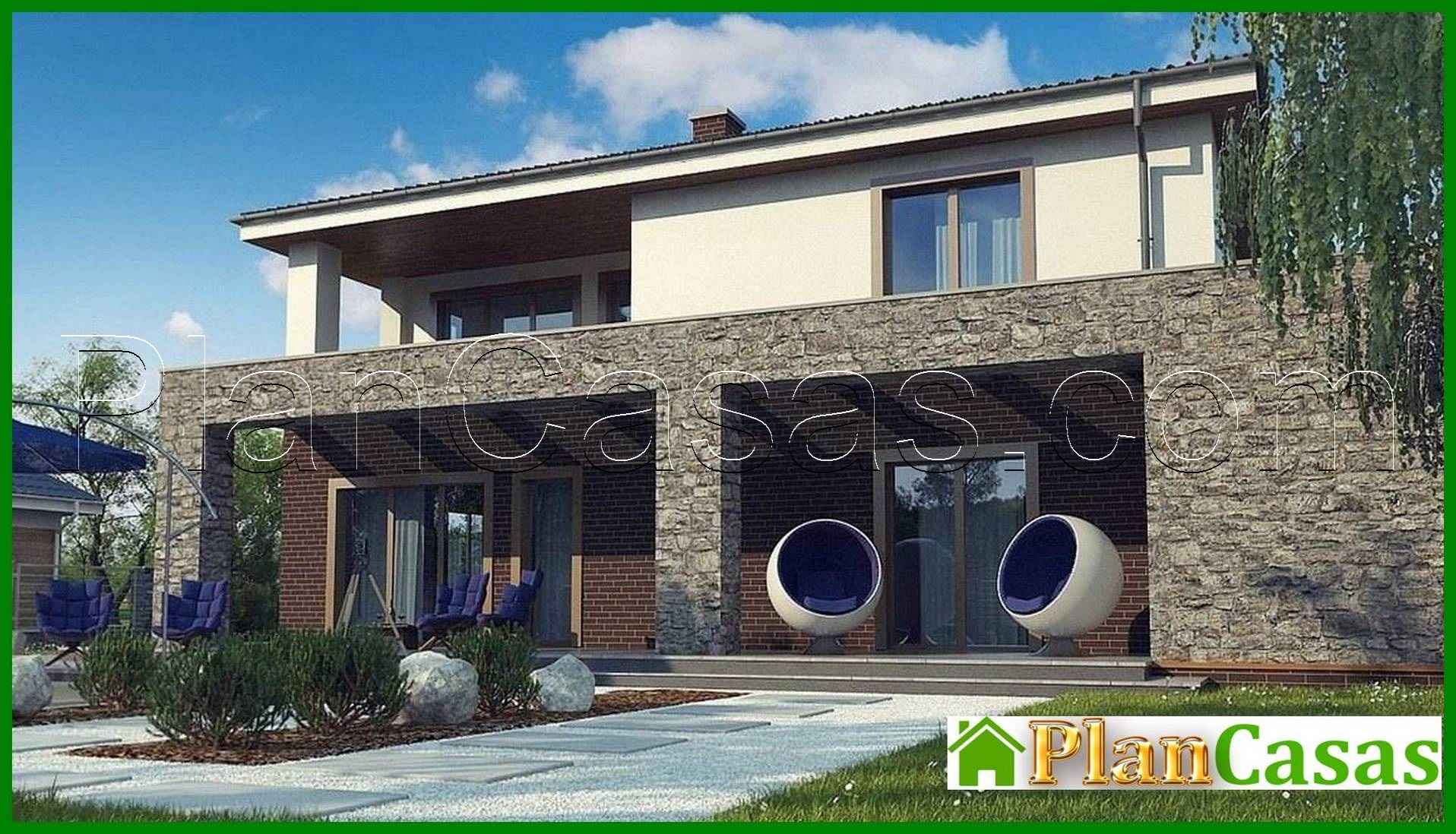 Visualization gallery - Project of a classic two-story house with modern details