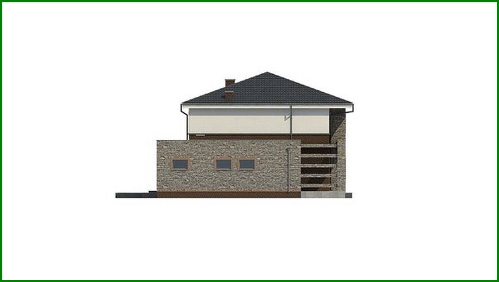 Visualization gallery - Project of a classic two-story house with modern details