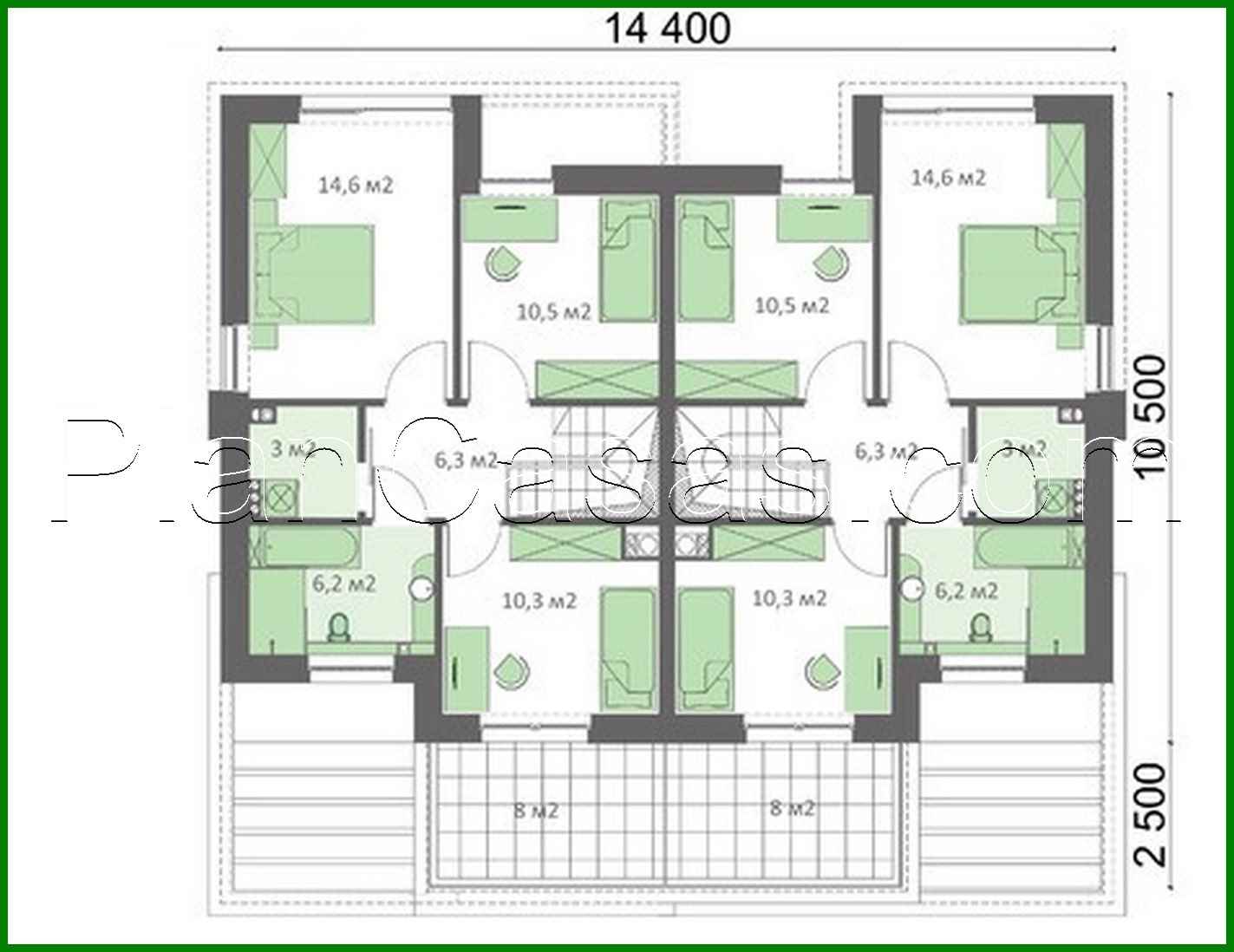 Visualization gallery - Two-story house with six bedrooms