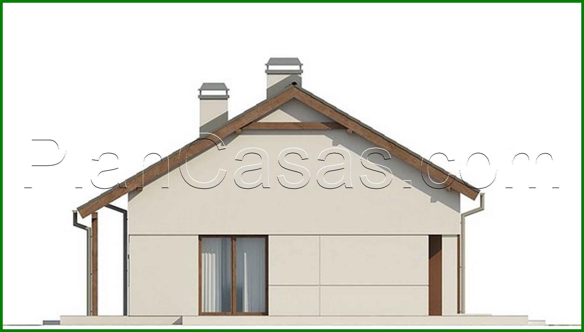 Visualization gallery - The project of a simple one-story cottage with an attic