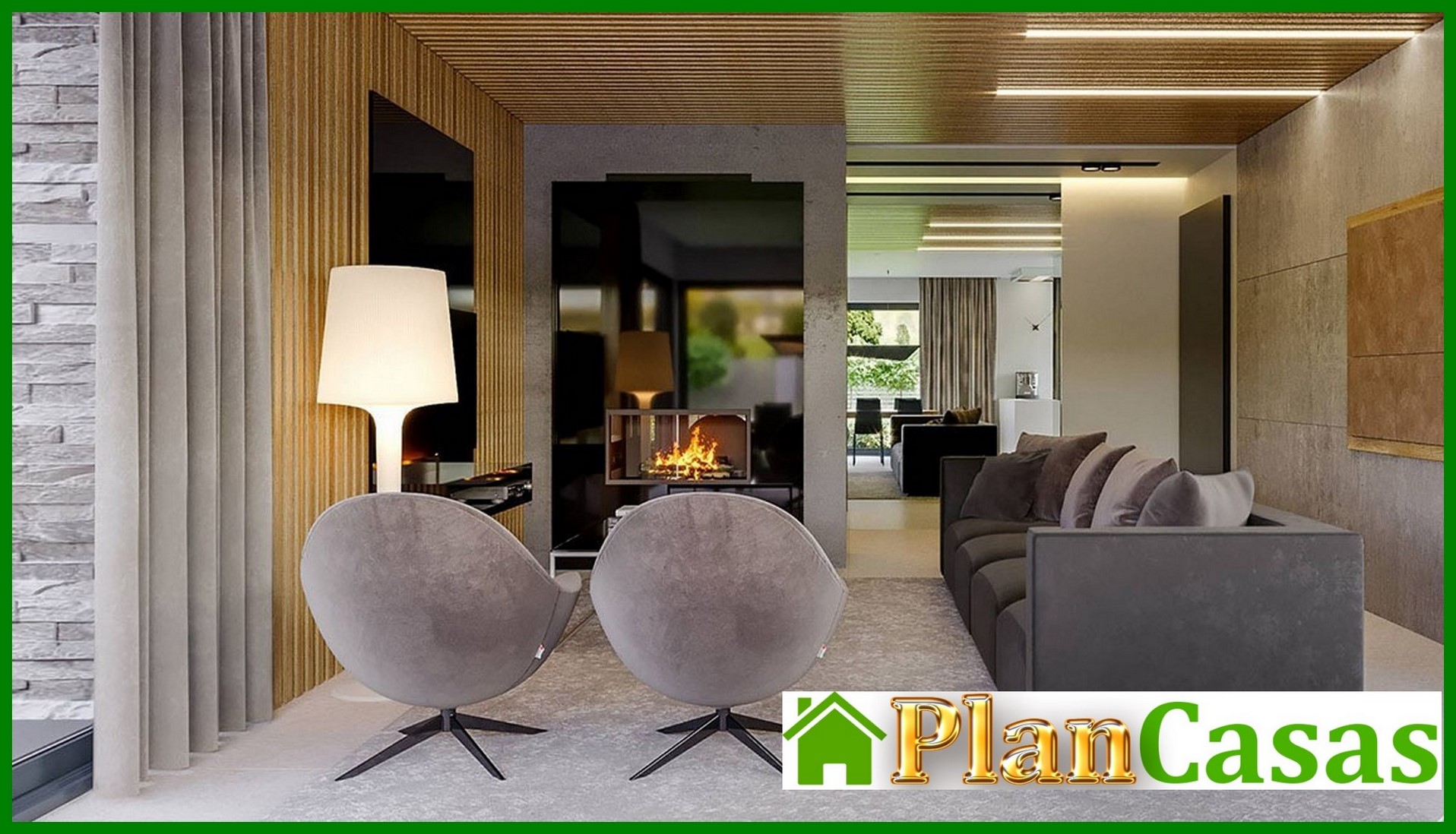 Visualization gallery - One-story stylish cottage with a spacious living room