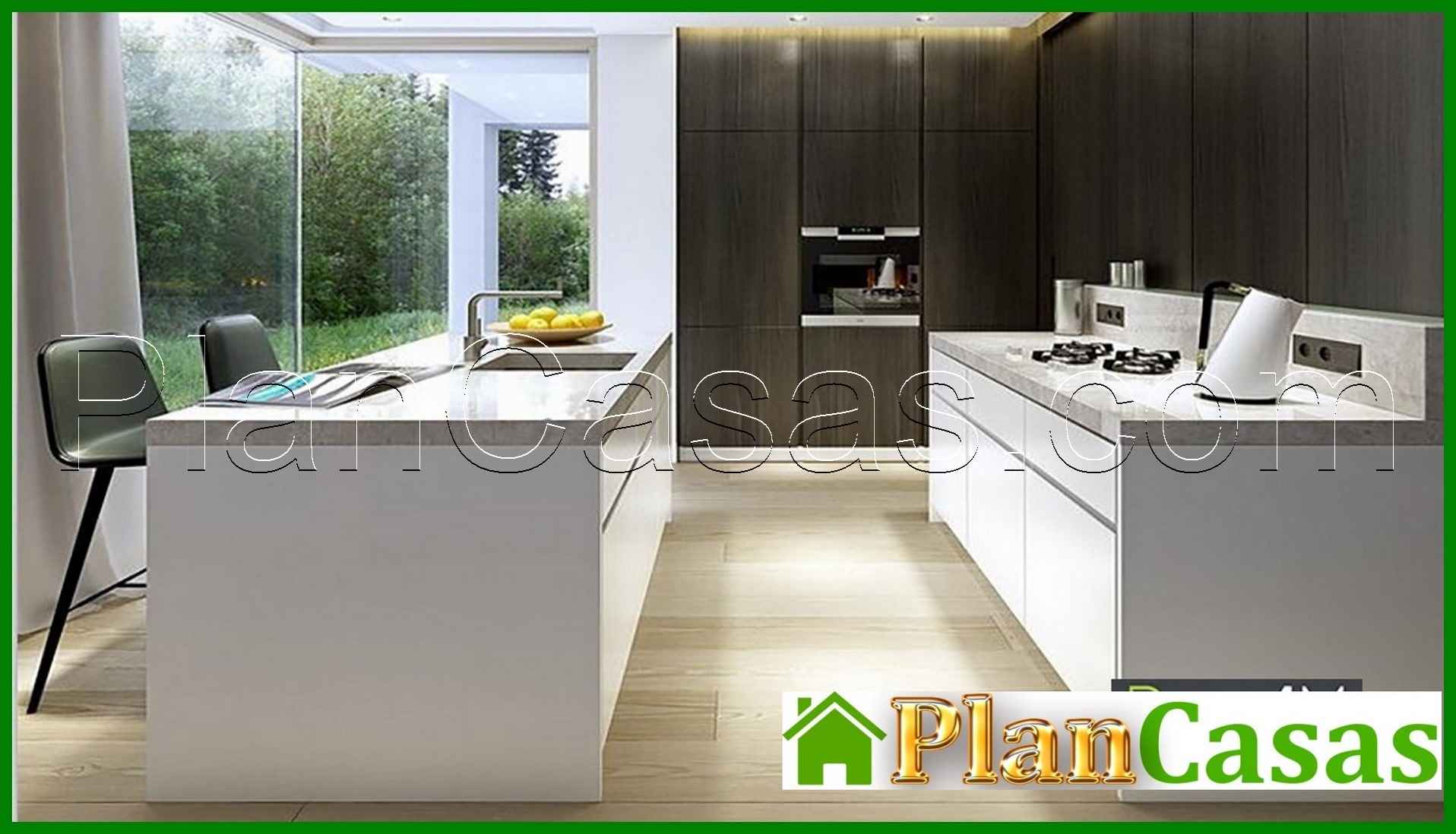 Visualization gallery - One-storey residential building with a swimming pool