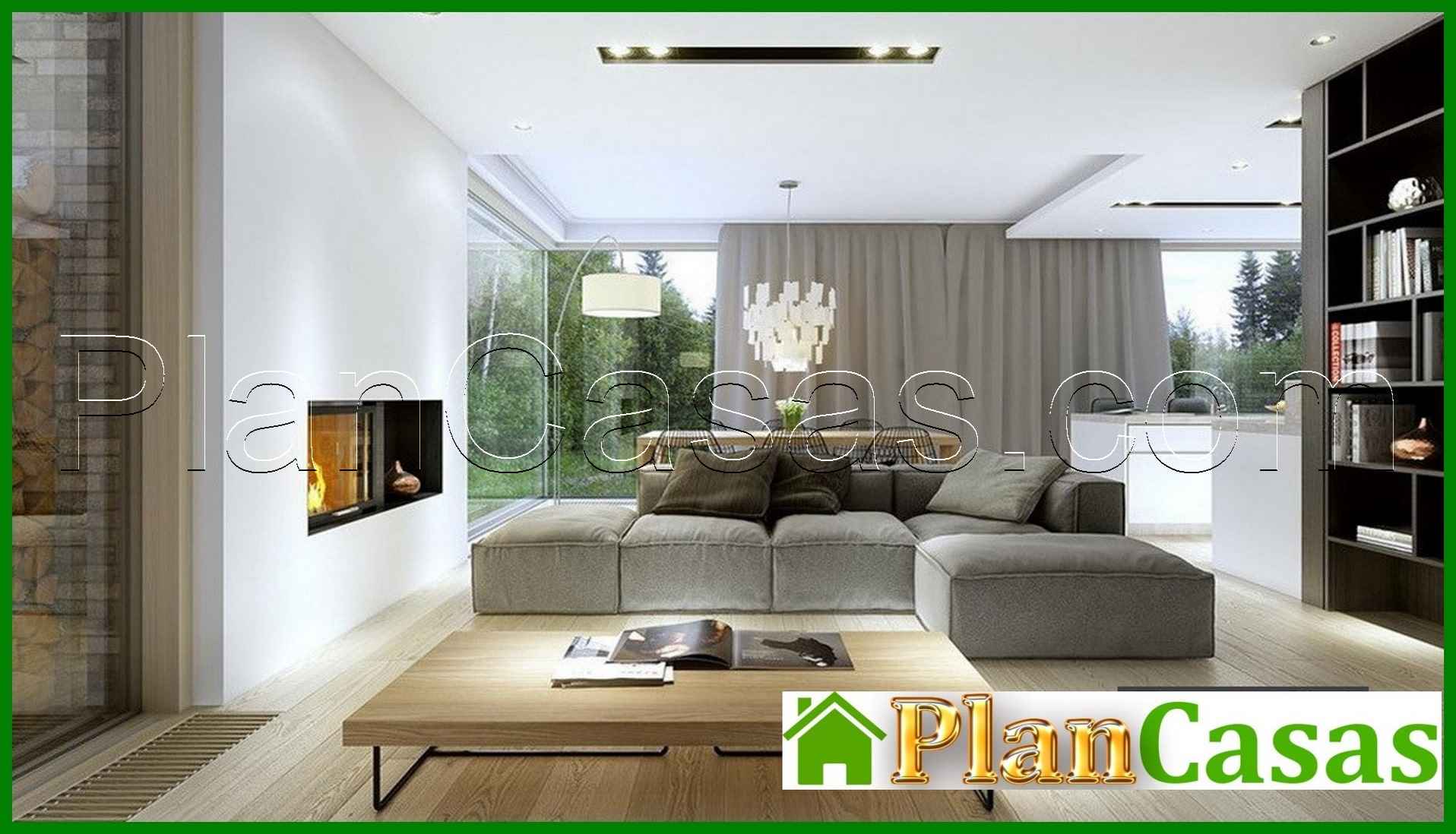 Visualization gallery - One-storey residential building with a swimming pool