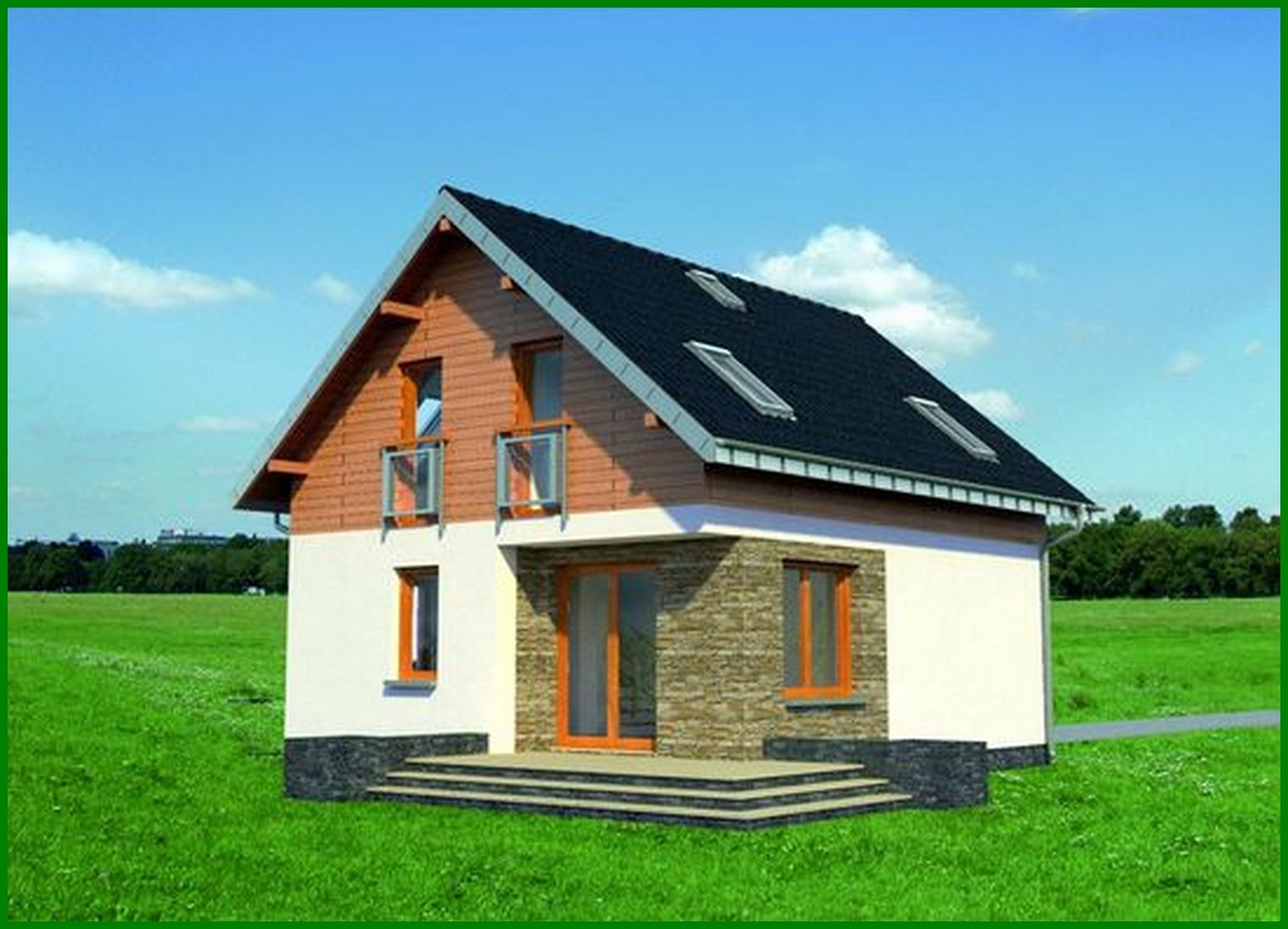 Visualization gallery - Attic cottage with dimensions 8 to 8